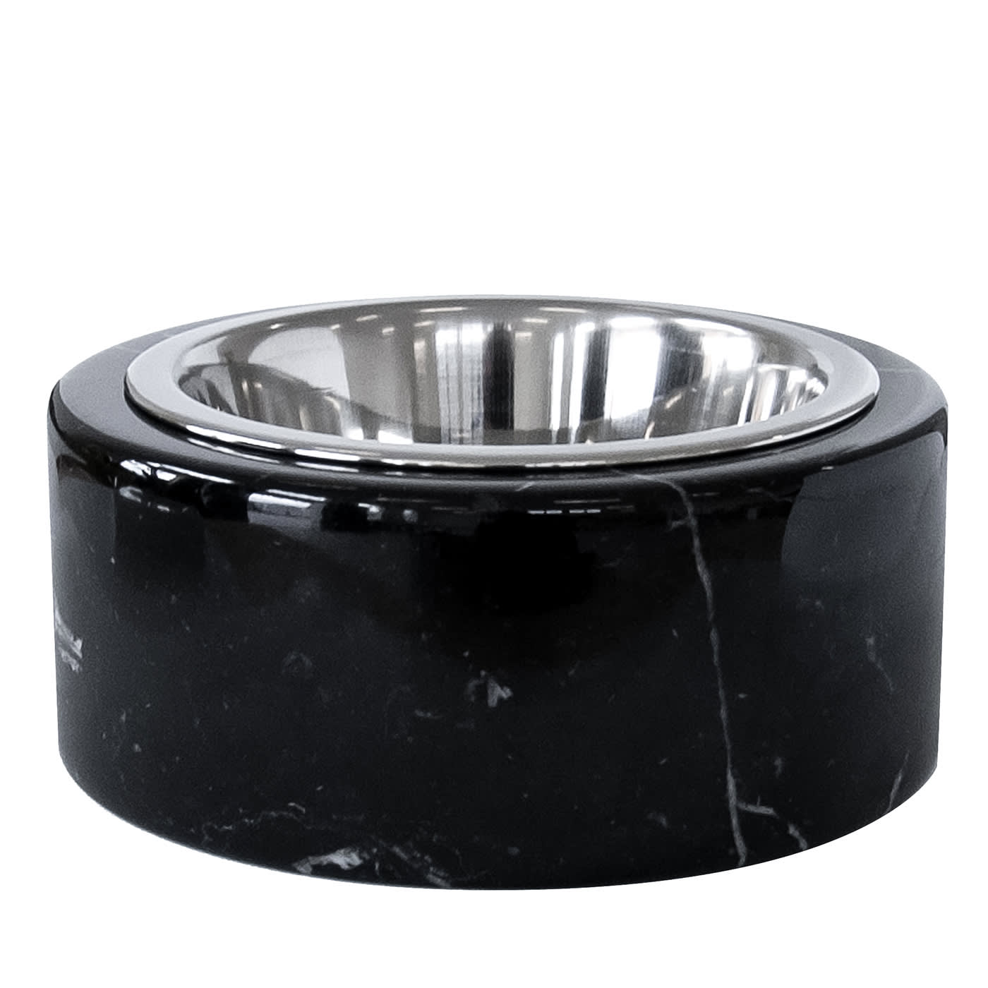 Black marble pet food bowl - FiammettaV Home Collection