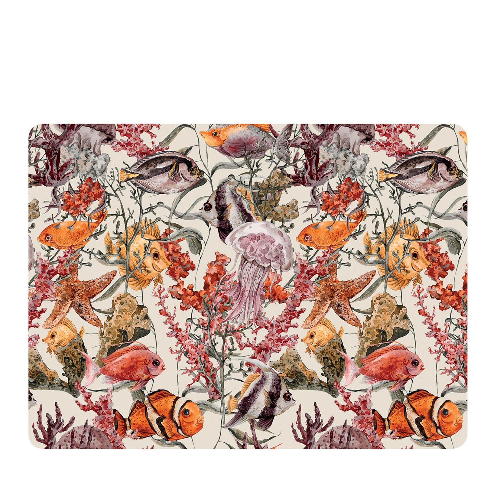 Fish Party Coral Set of 2 Rectangular Placemats - Main view