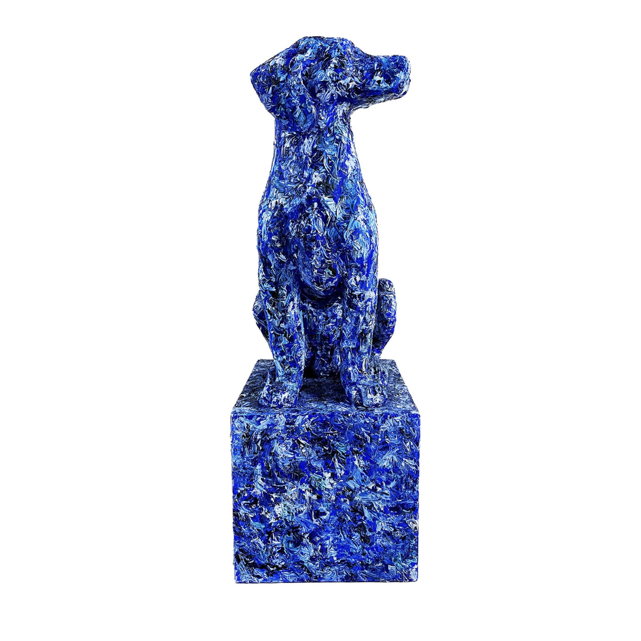 Escultura de perro azul - Vista principal