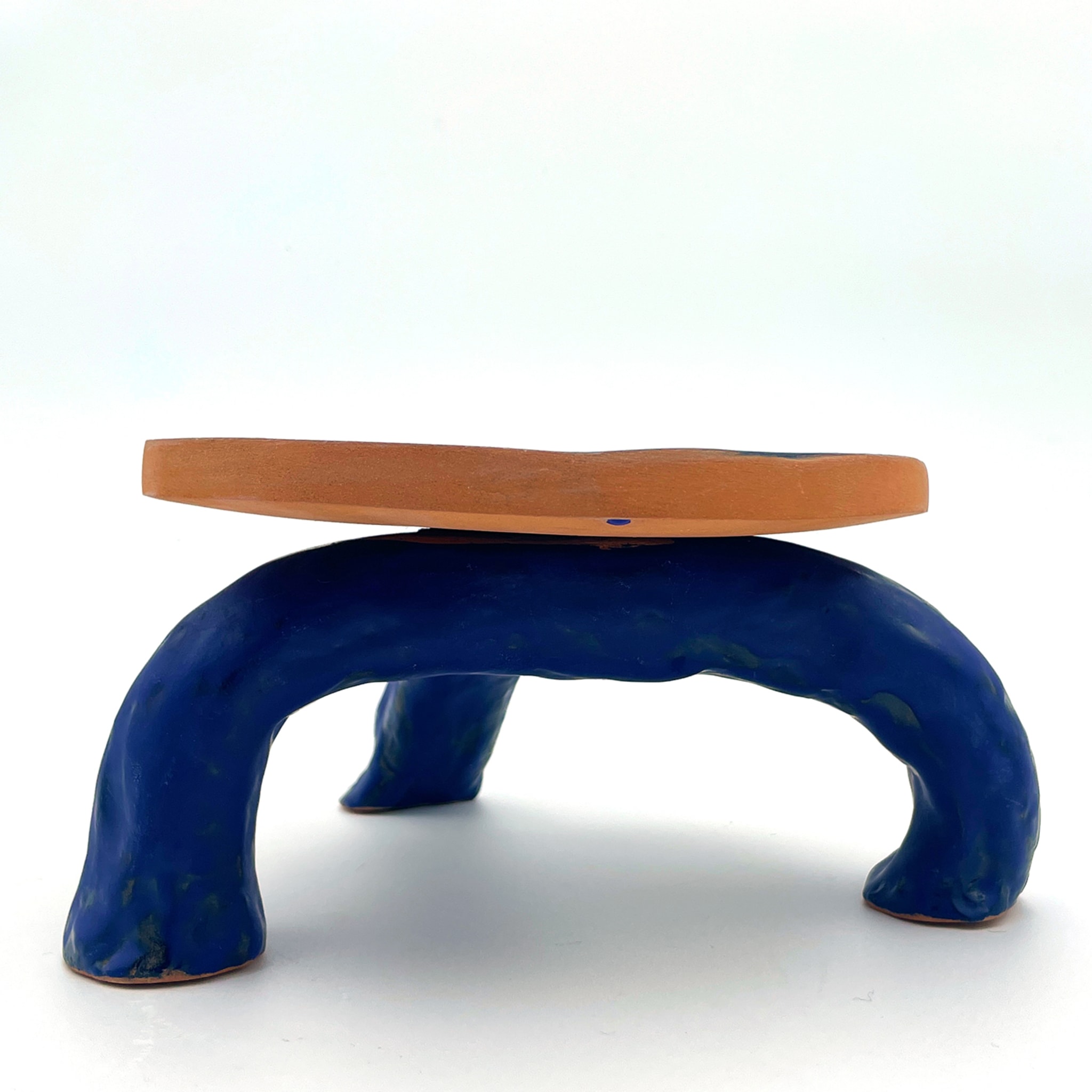 Fungo 3-legged Egyptian Blue and Matte Blue Cake Stand - Alternative view 3