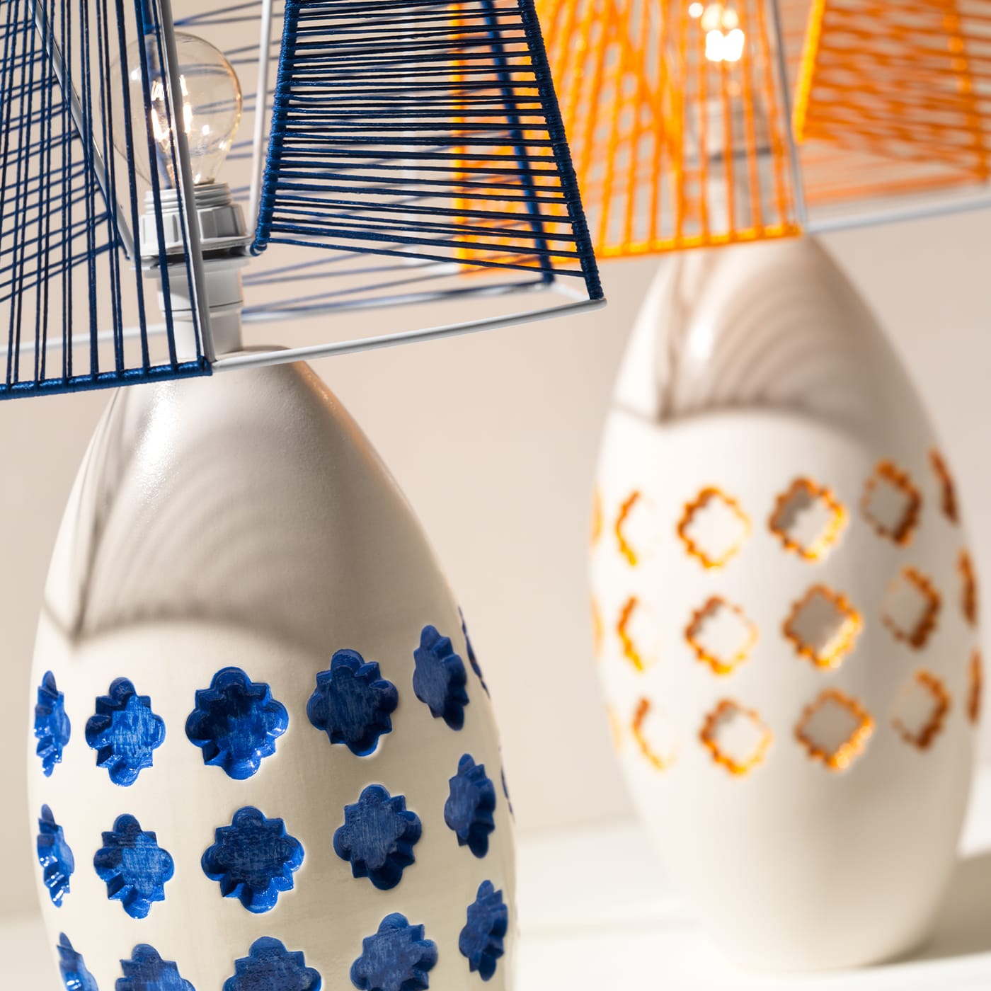 Electric-Blue Table Lamp by M.A. Taticchi & Giacomo Benedetti - Materia Ceramica