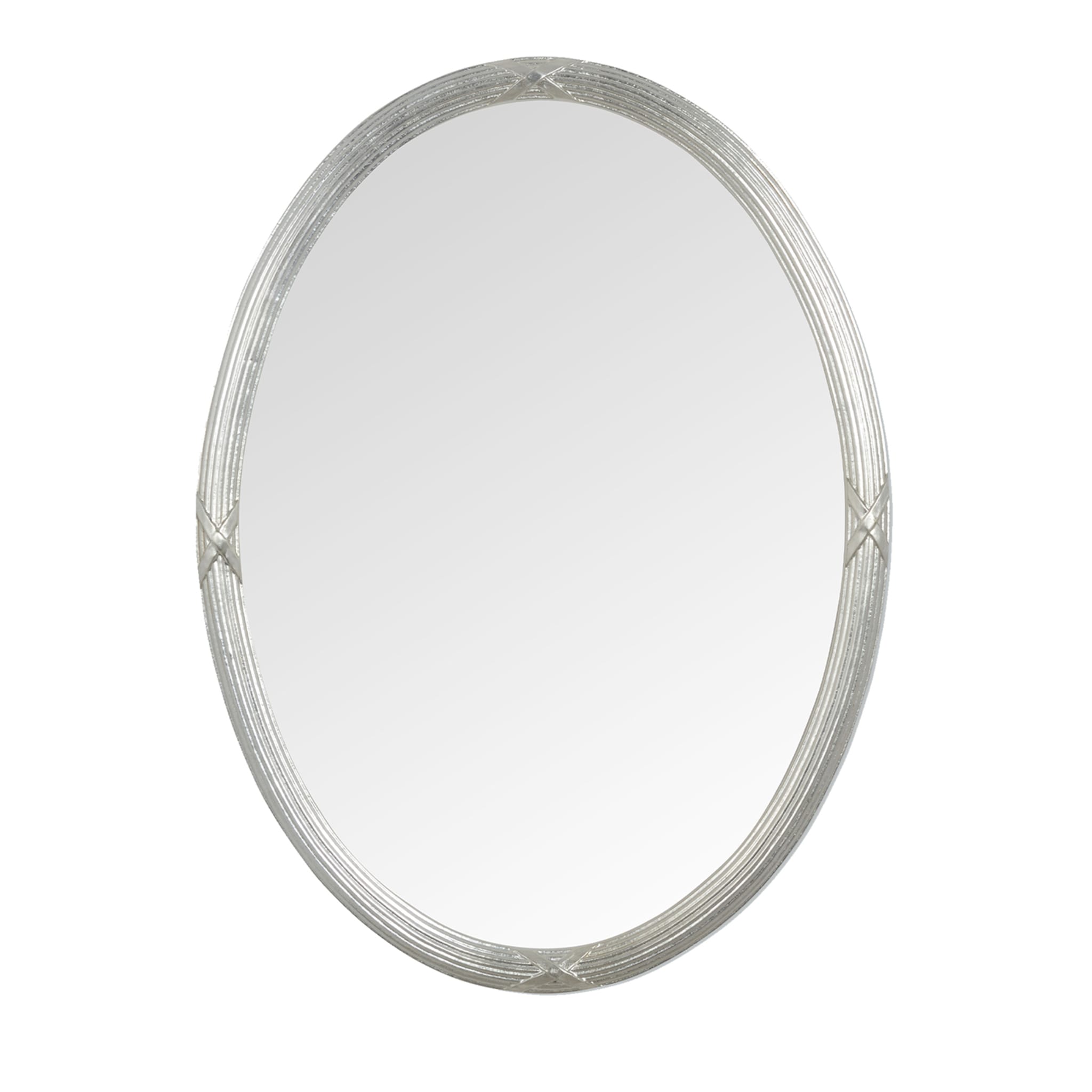 Espejo ovalado plateado de Polluce - Vista principal