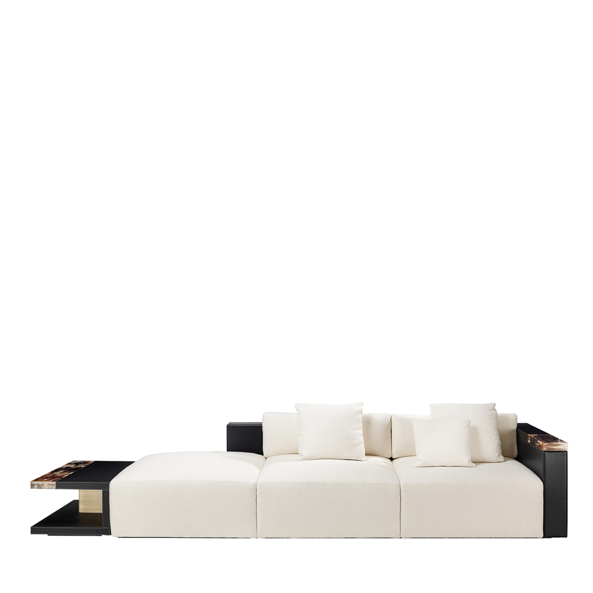 Egon 3-Seater White Sofa - Main view