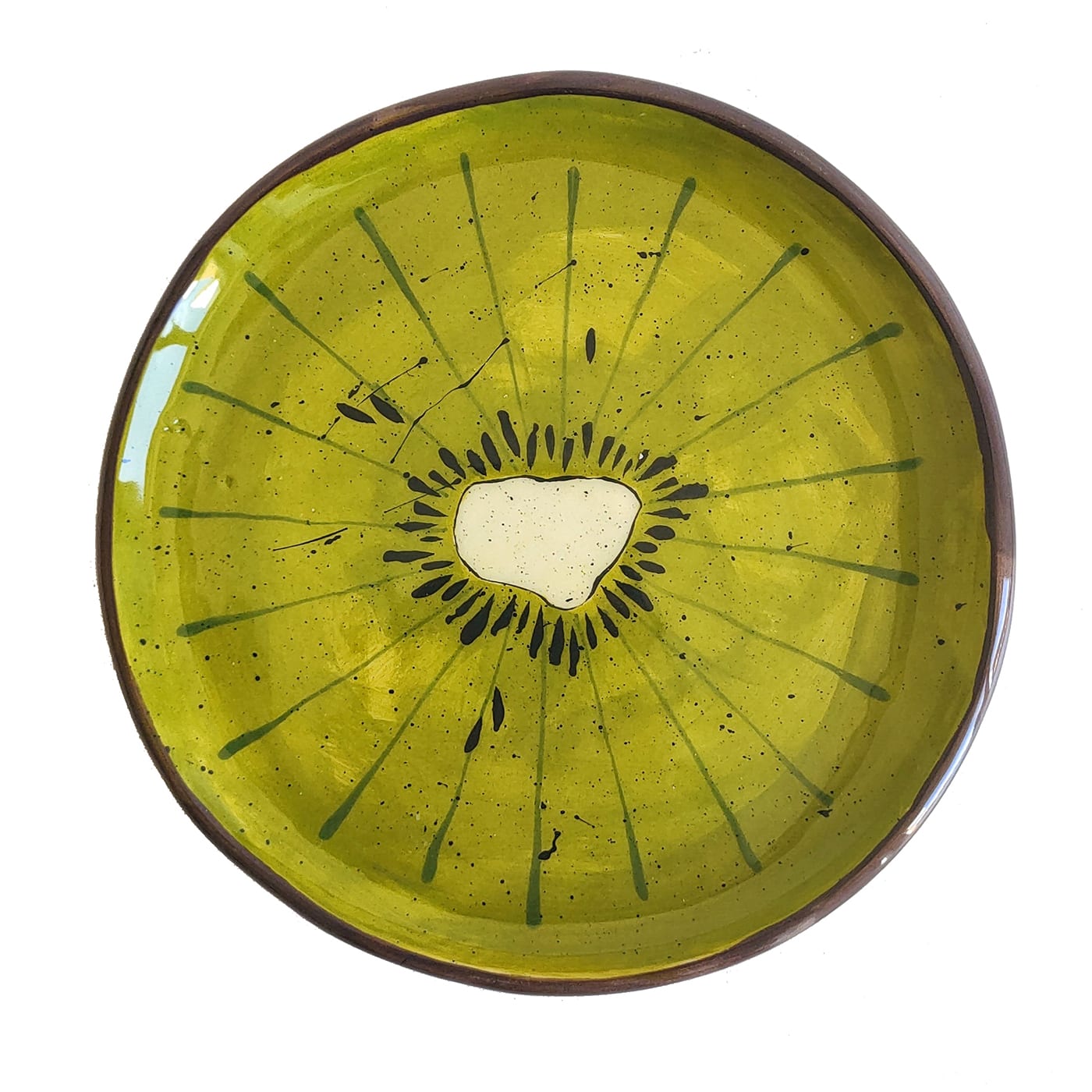 Set of 2 Green Kiwi Plate 27 cm - Federica Massimi