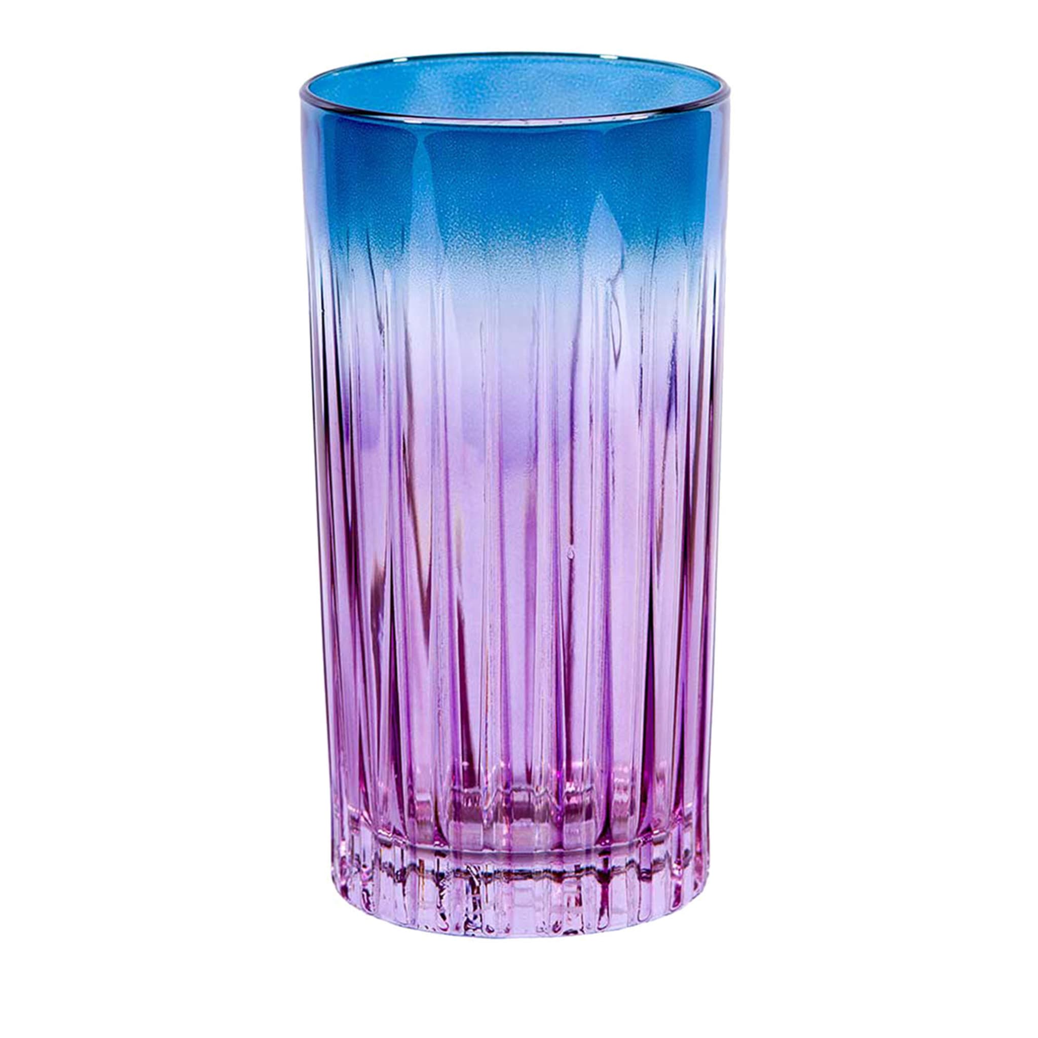 Domina Set of 2 Purple-To-Blue Tall Tumbler Glasses - Main view