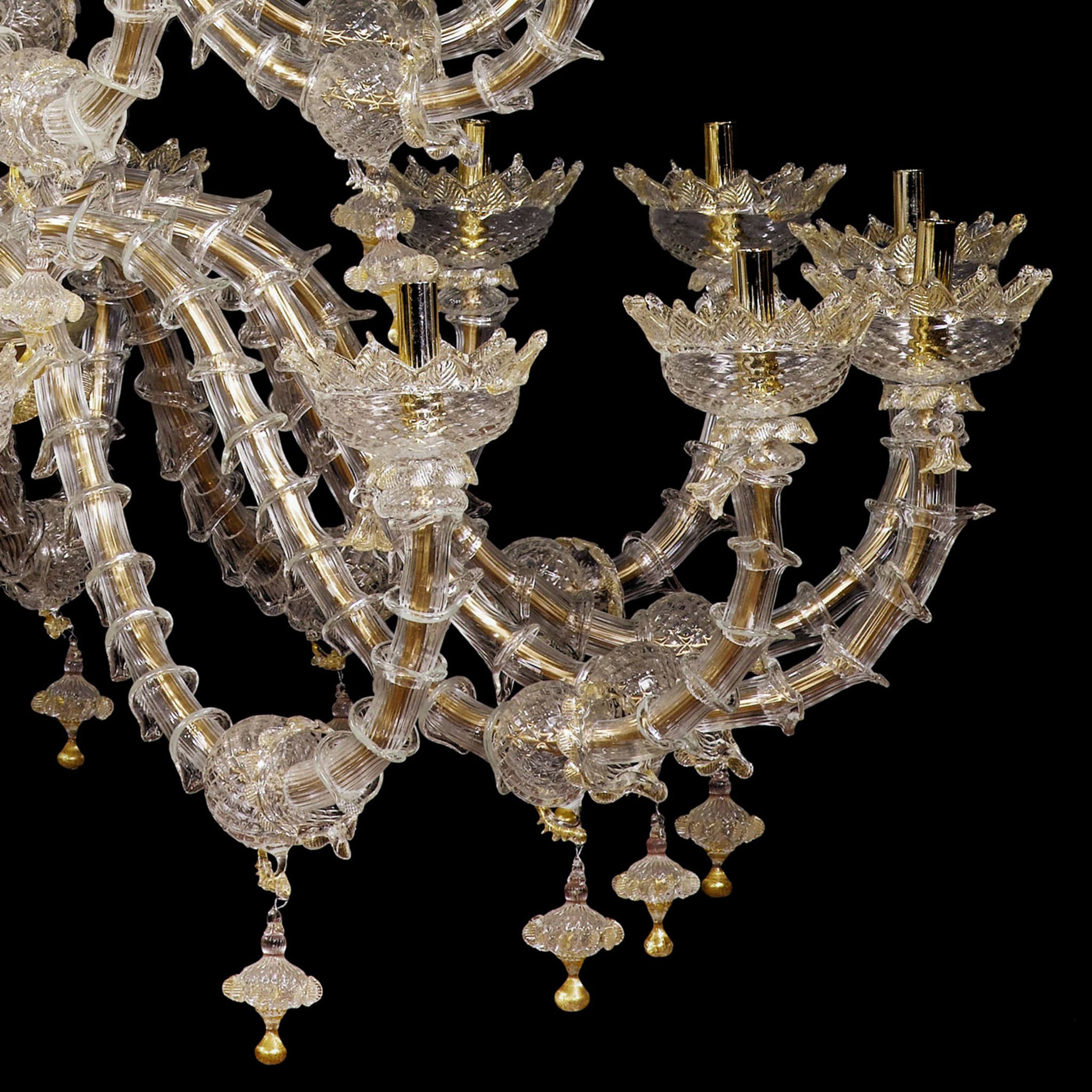 Gold-Kristall-Kronleuchter im Rezzonico-Stil #2 - Alternative Ansicht 3