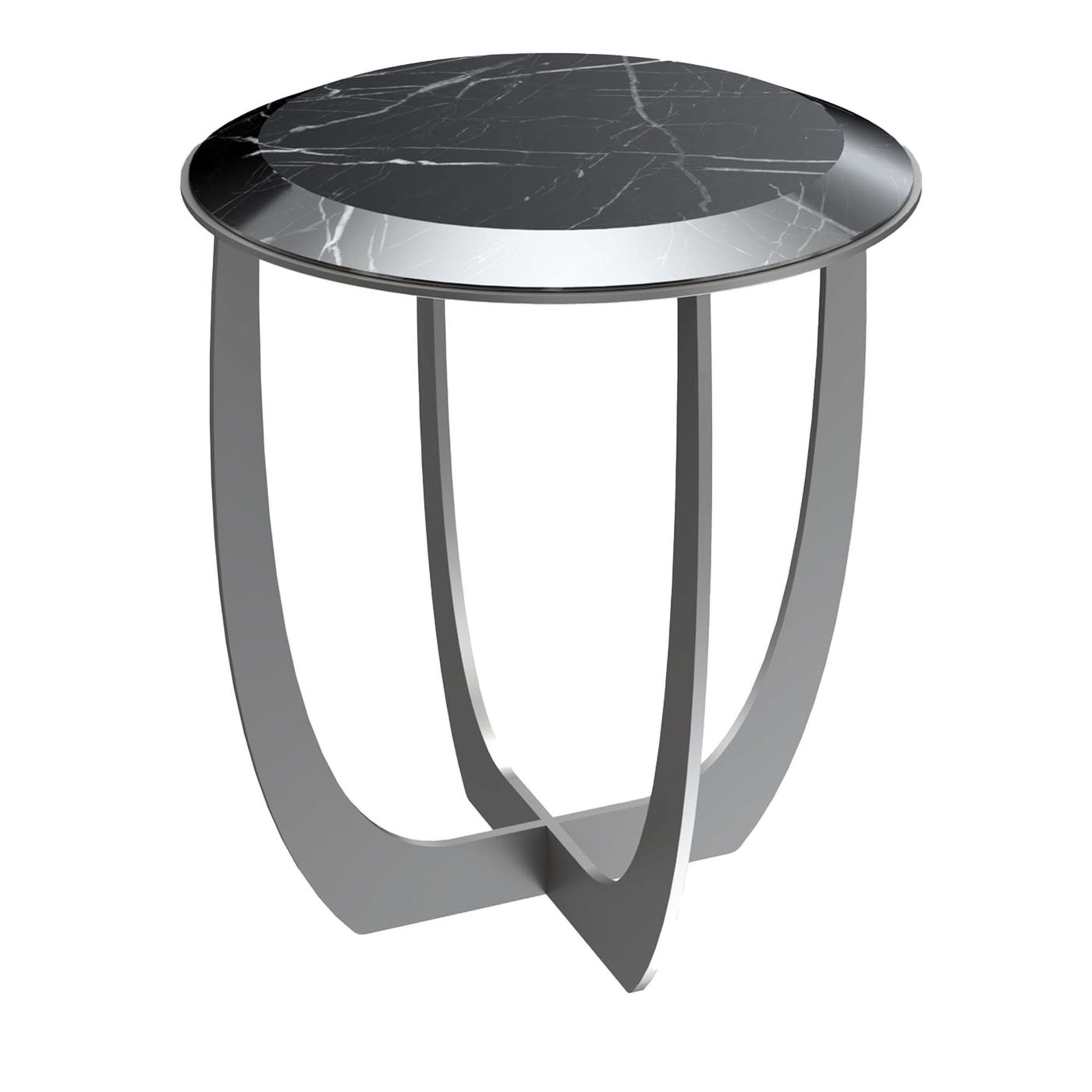 Valentine Black Marquinia Side Table - Main view