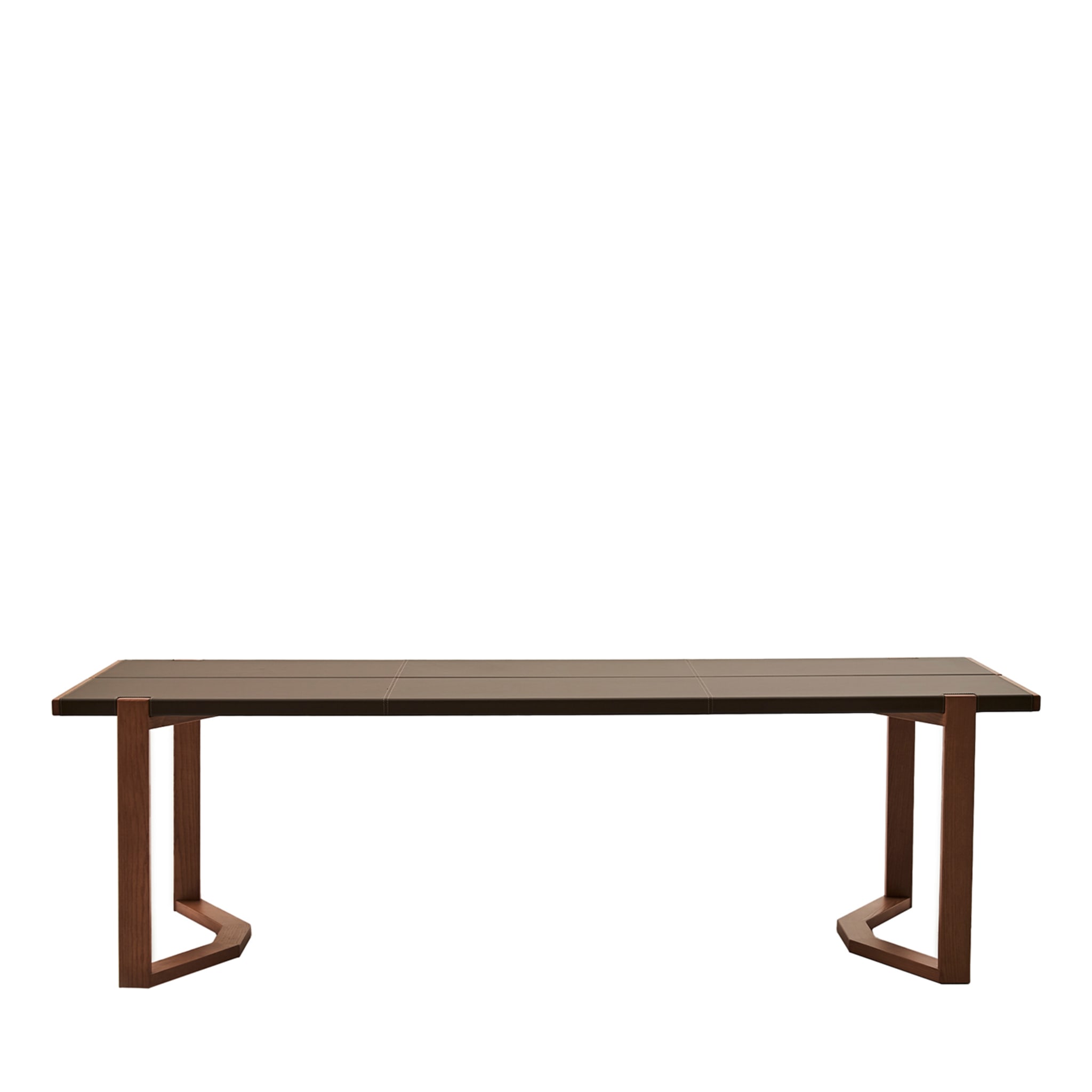 Akira Leather & Walnut Table  - Main view