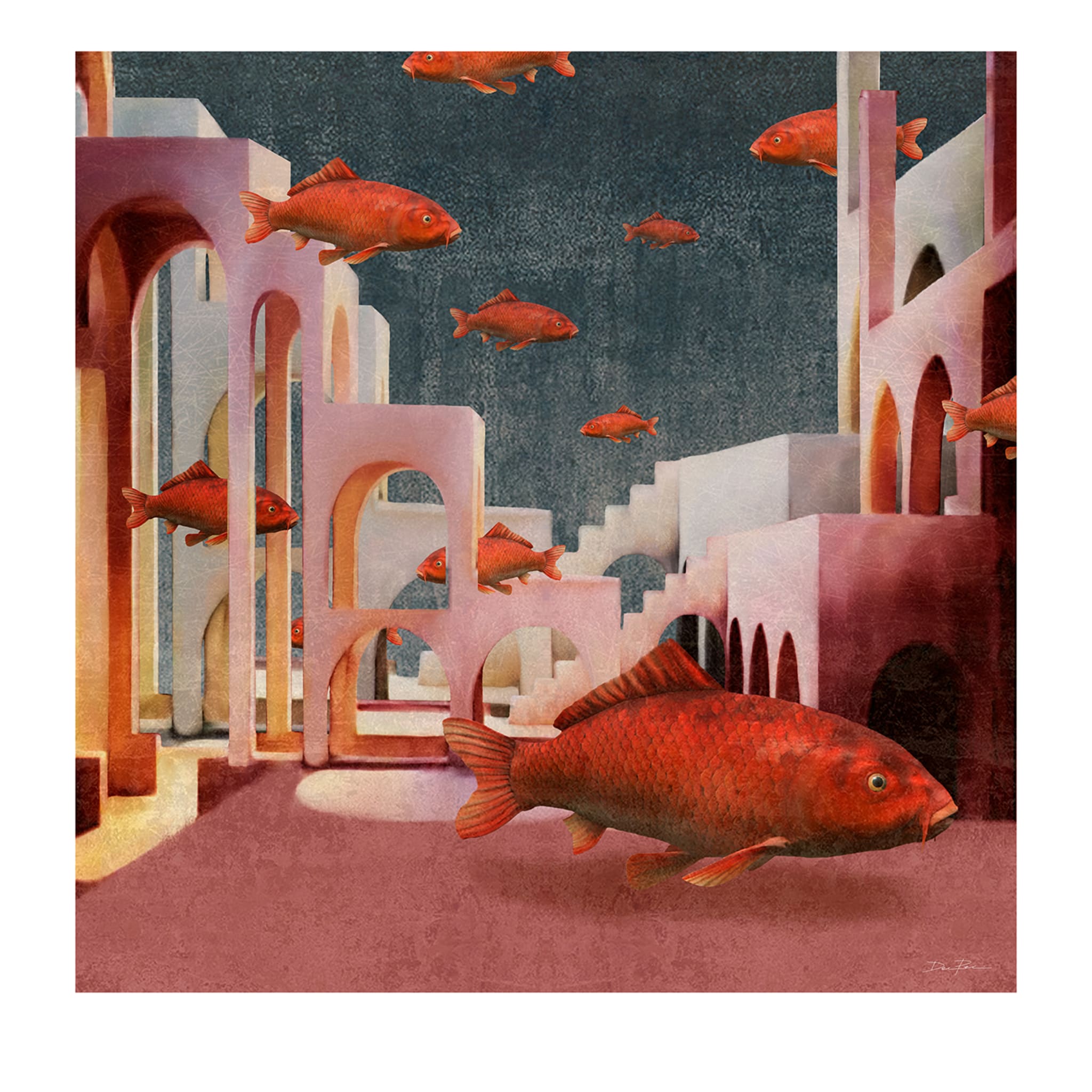 Red Fish Digital Painting - Alternative view 2