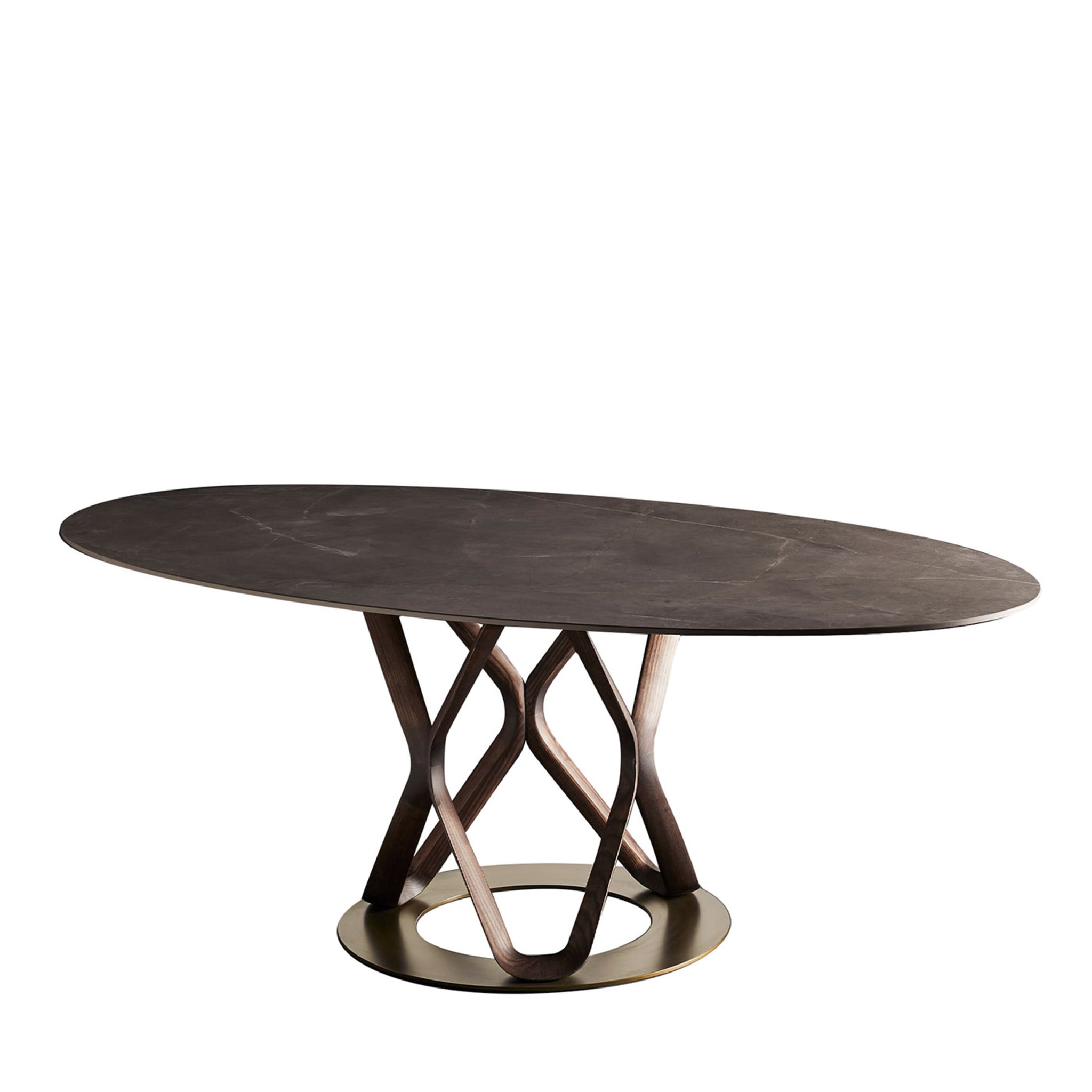 V6 Oval Brown Table by F. Di Martino - Main view