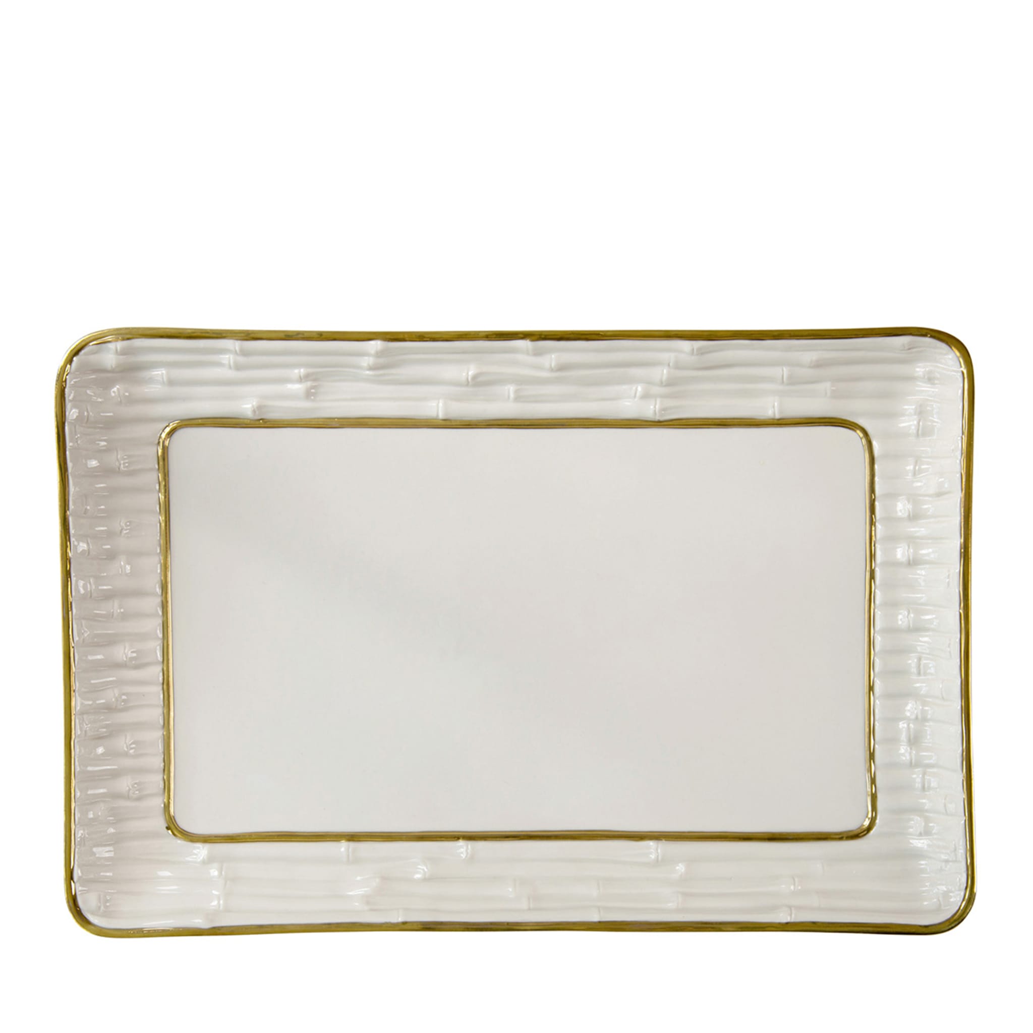 BAMBOO TRAY - WHITE AND GOLD - Main view