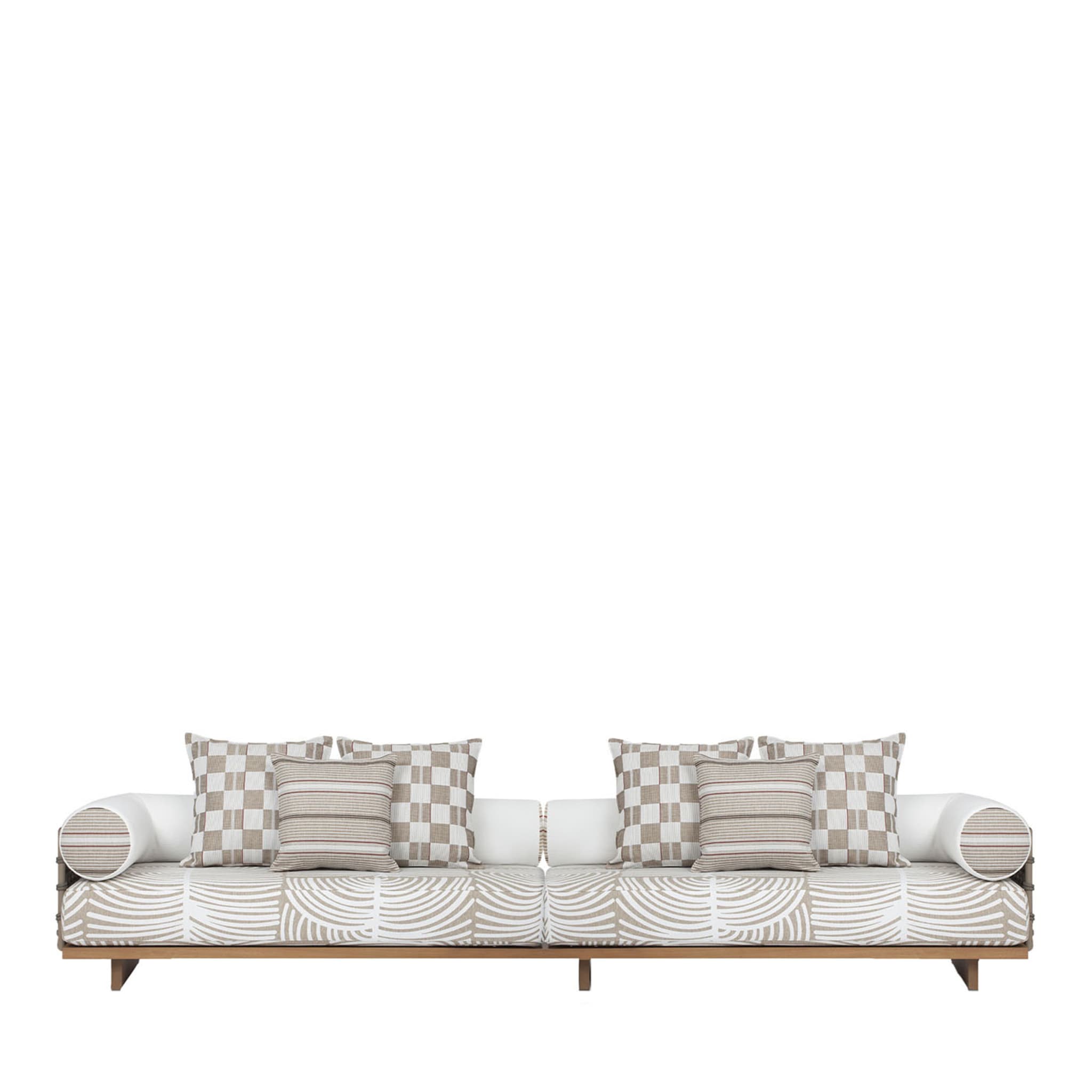 Emir White Composition Outdoor Sofa - Main view