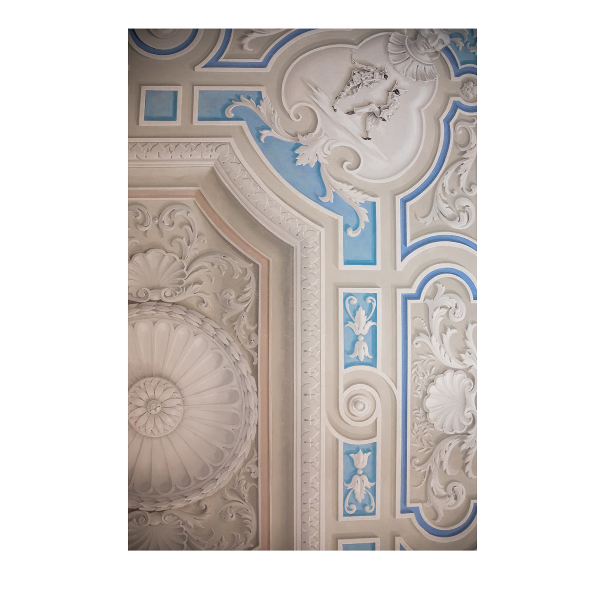 Architectural Hand-Painted Trompe l'Oeil Canvas Wallpaper - Main view
