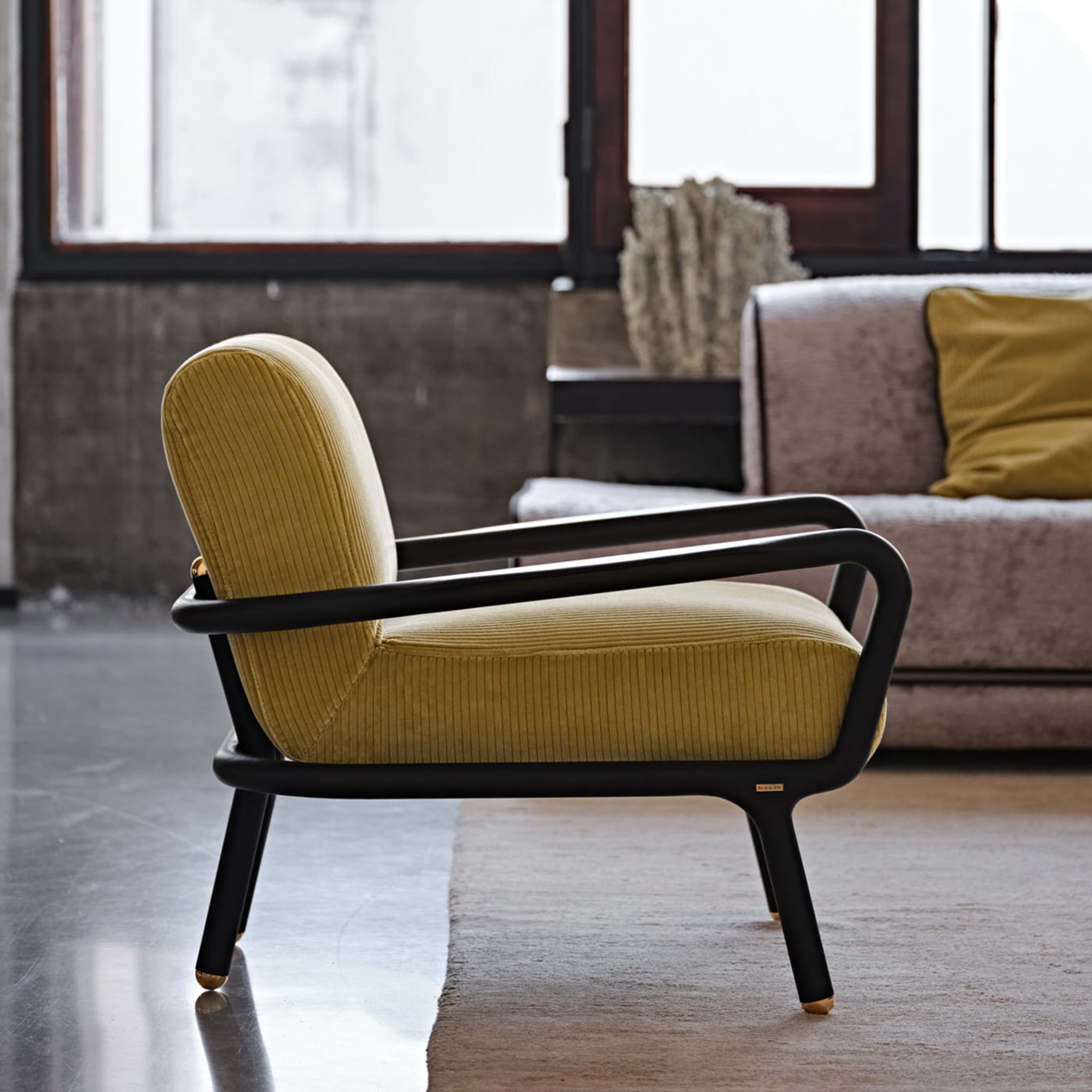 Girò Moka &amp; Yellow Lounge Chair - Vista alternativa 5