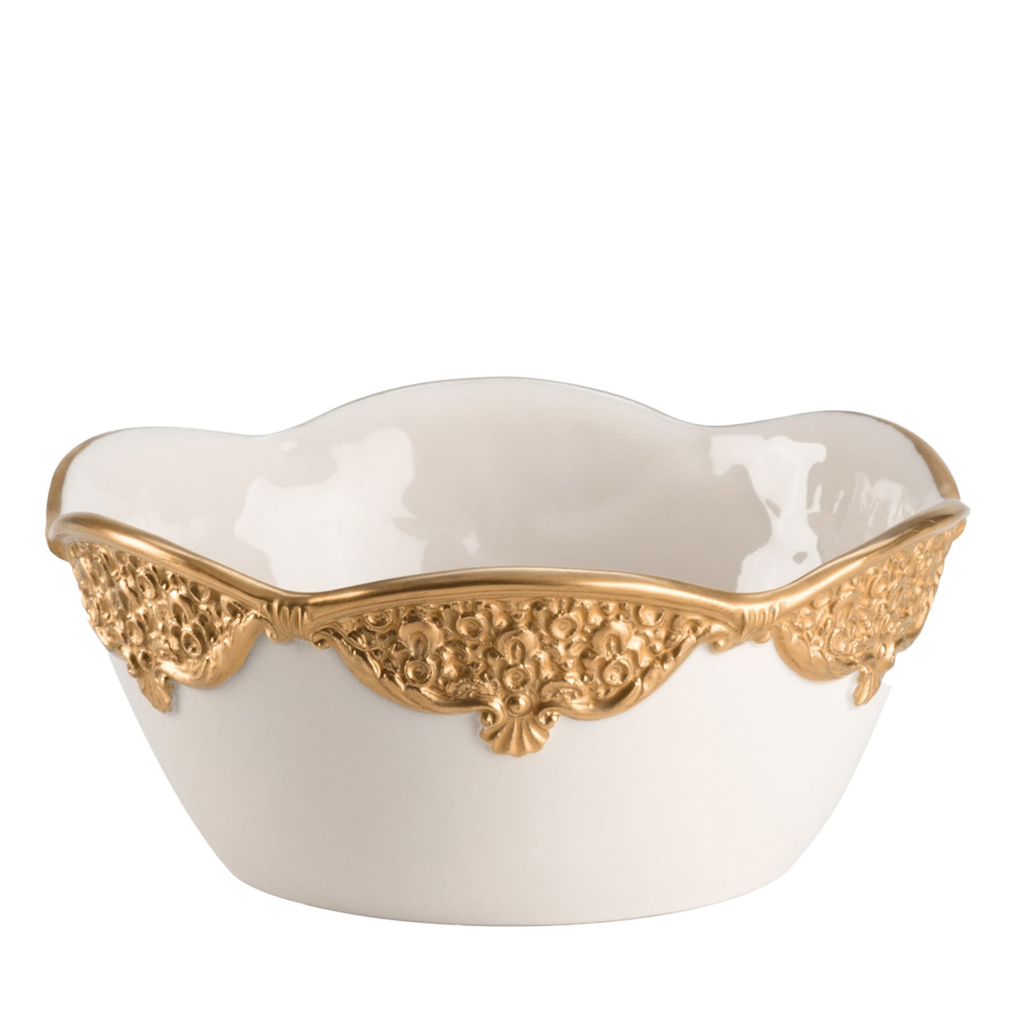 Caterina Small White & Gold Bowl - Main view