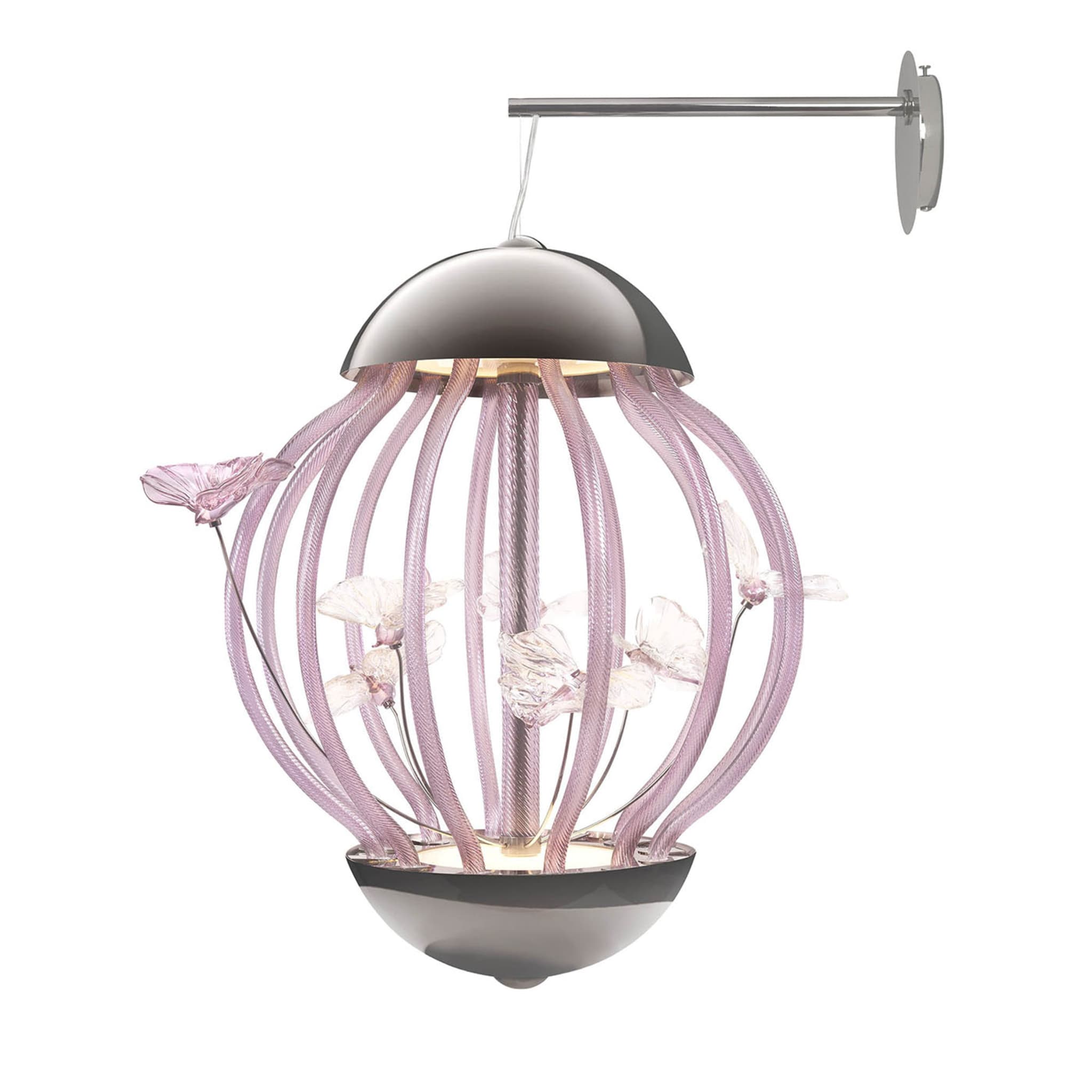 Cage Pink Wall Lamp by Leo De Carlo - Main view