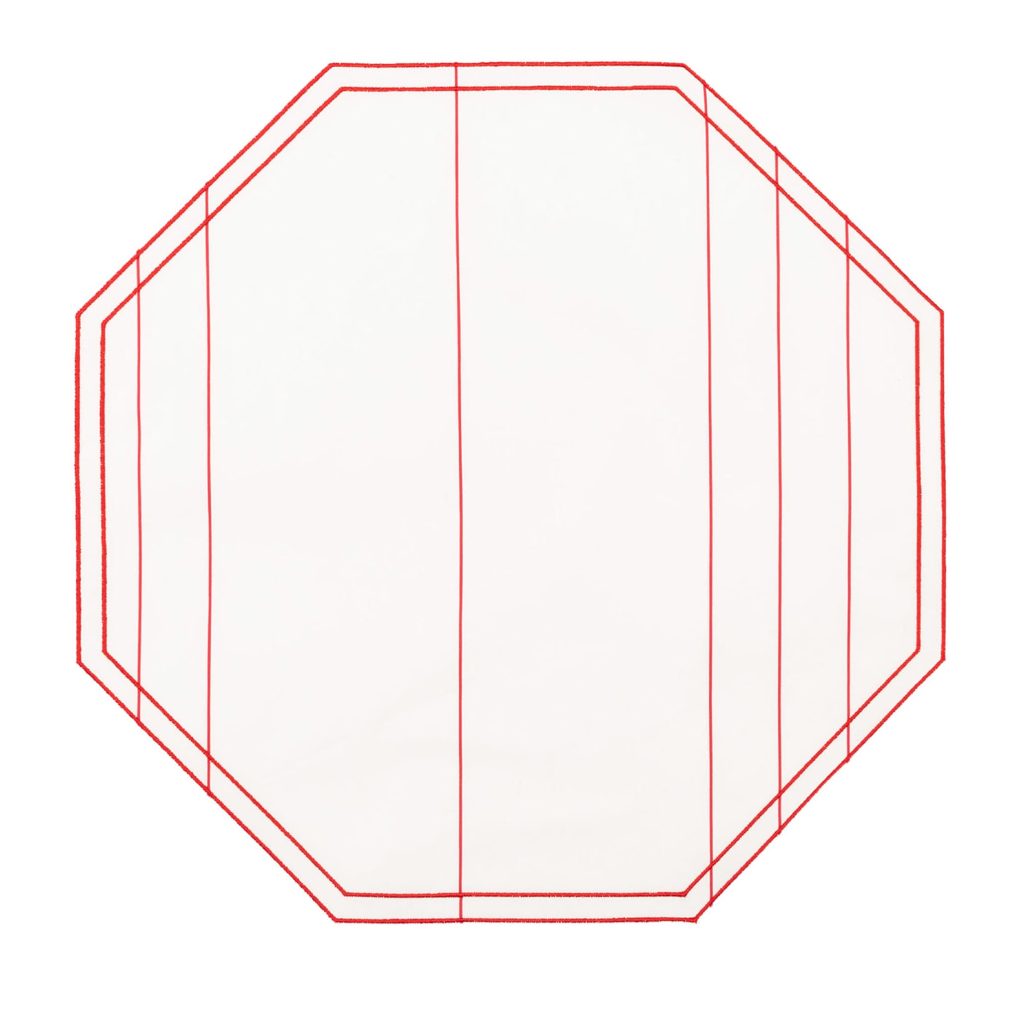 Juego de 2 manteles individuales octogonales Laurel Rojo - Vista principal