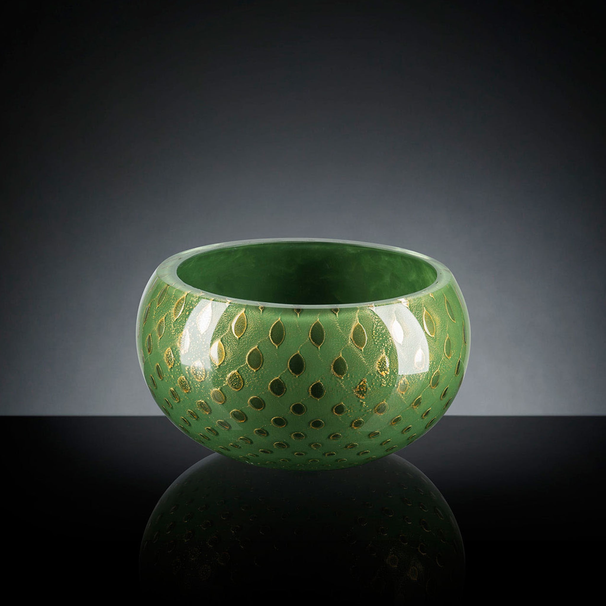 Mocenigo Gold & Dark-Green Decorative Bowl - Alternative view 1