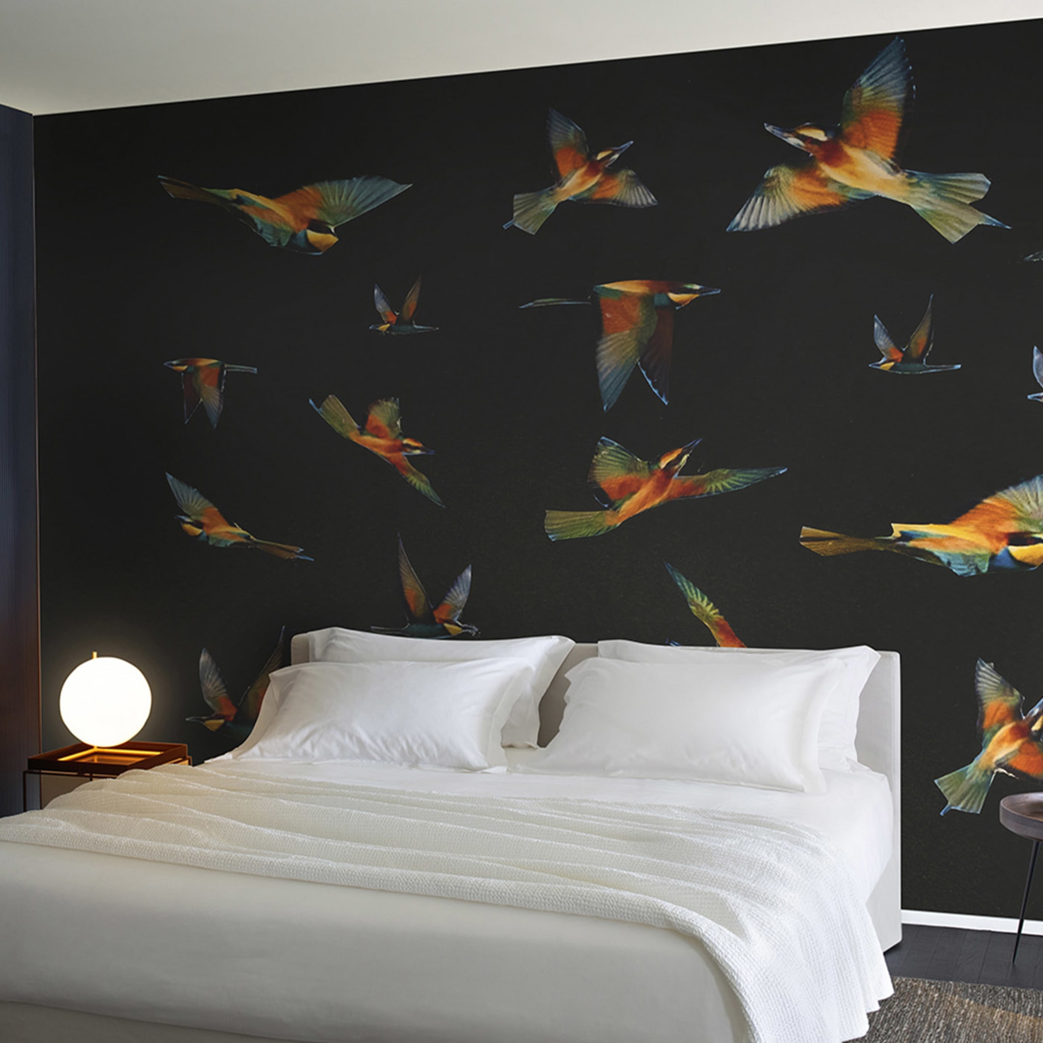 Black & Birds Polychrome Wallpaper by Liliana Moro - Alternative view 1