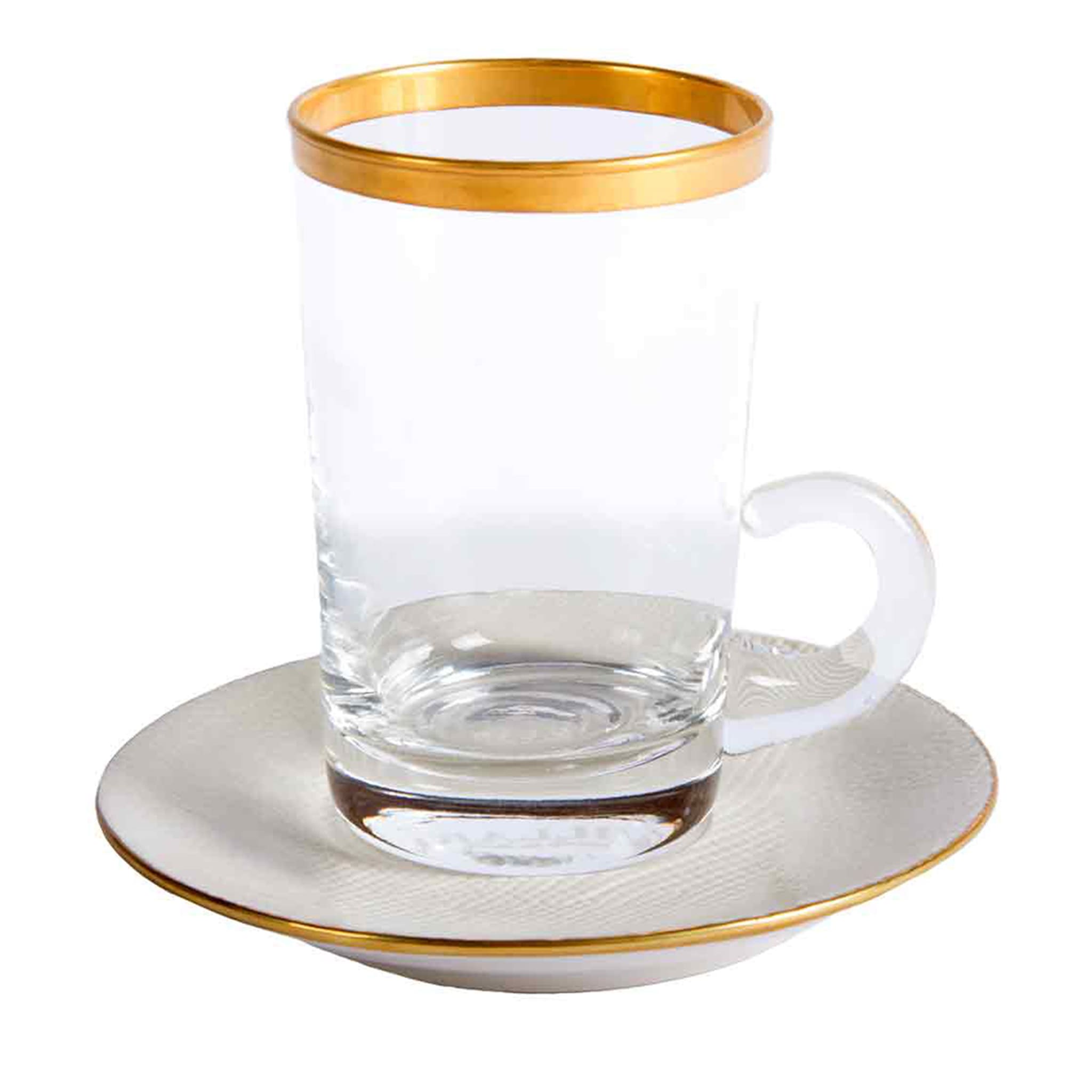 DRESSAGE GOLD TEA CUP AND SAUCER - Main view