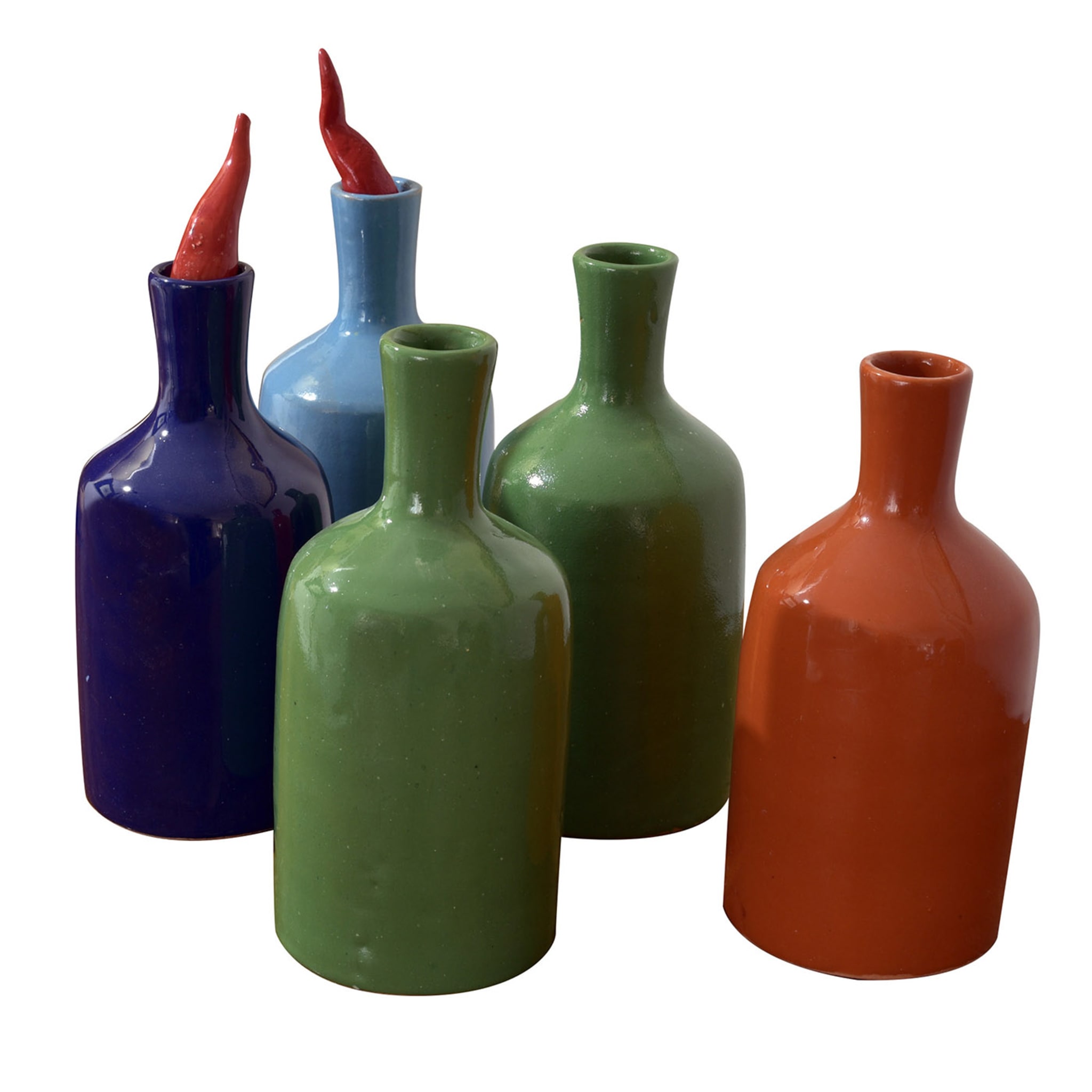 Peperoncini Speranzoso Green Bottle Vase - Alternative view 1