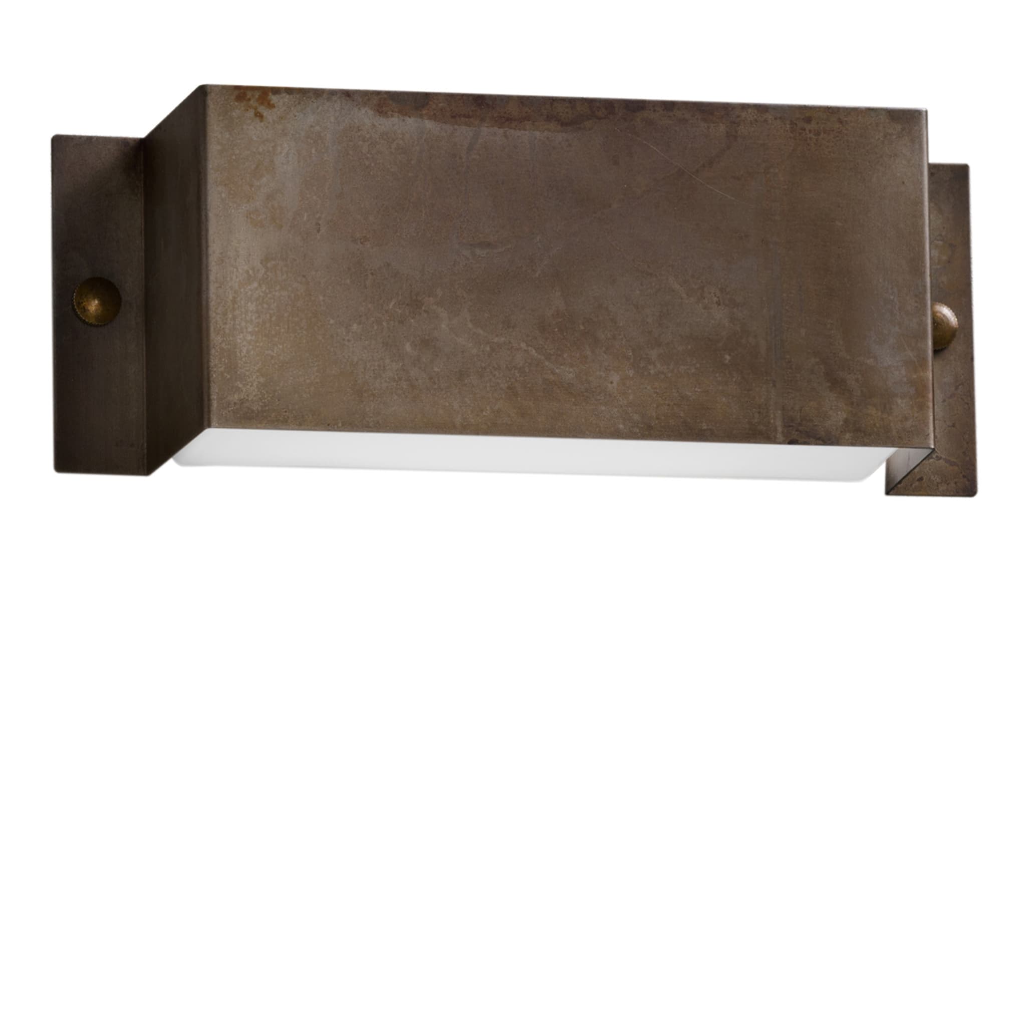 Decori Medium Rectangular Copper & Iron Wall Lamp - Main view