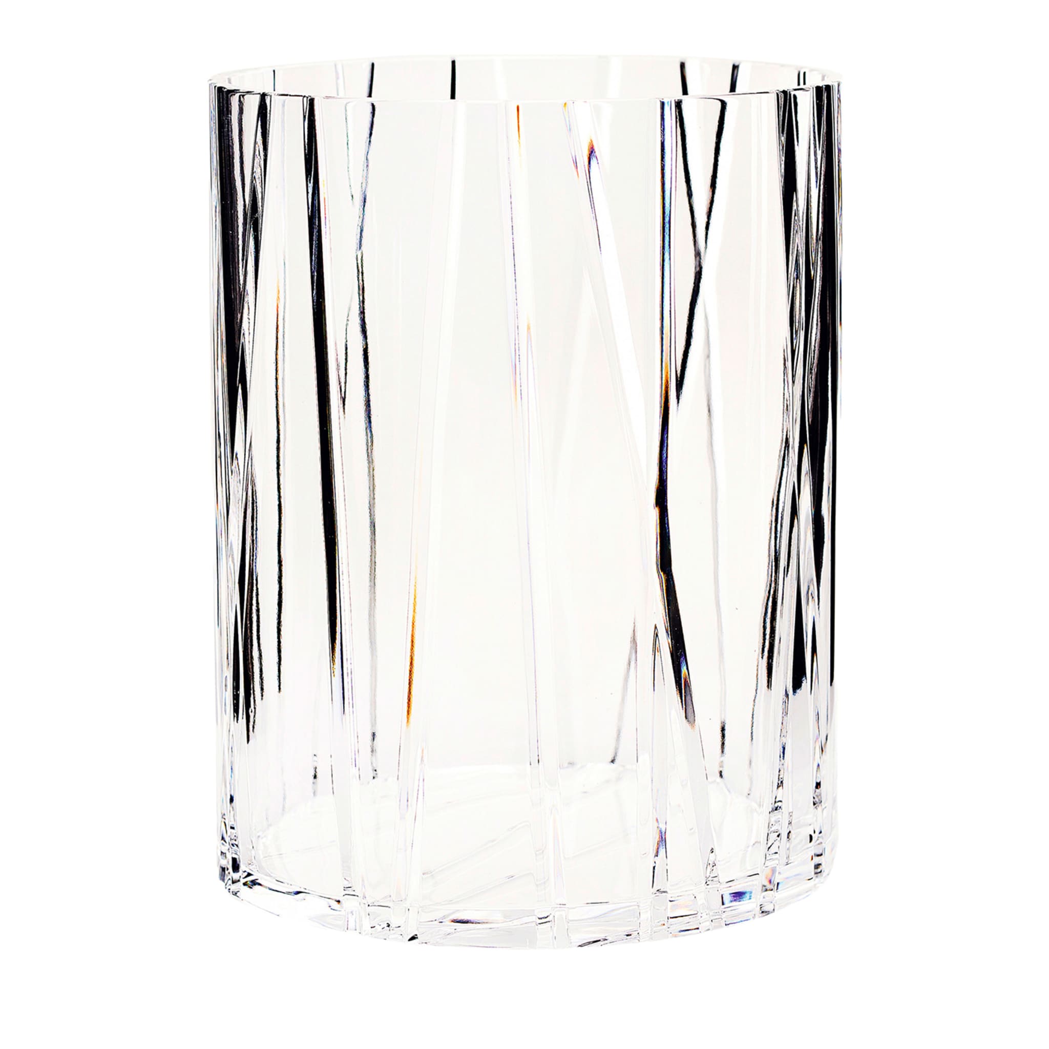 Jarrón grande de cristal transparente Manhattan Giorgio Collection