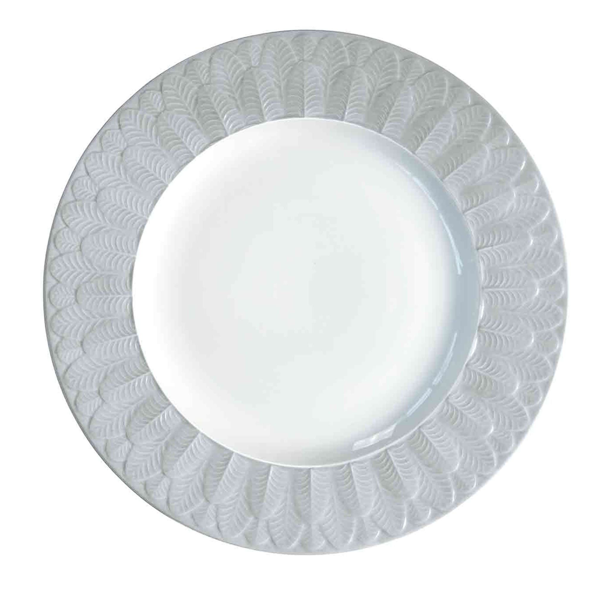PEACOCK DINNER PLATE - GRAY - Main view
