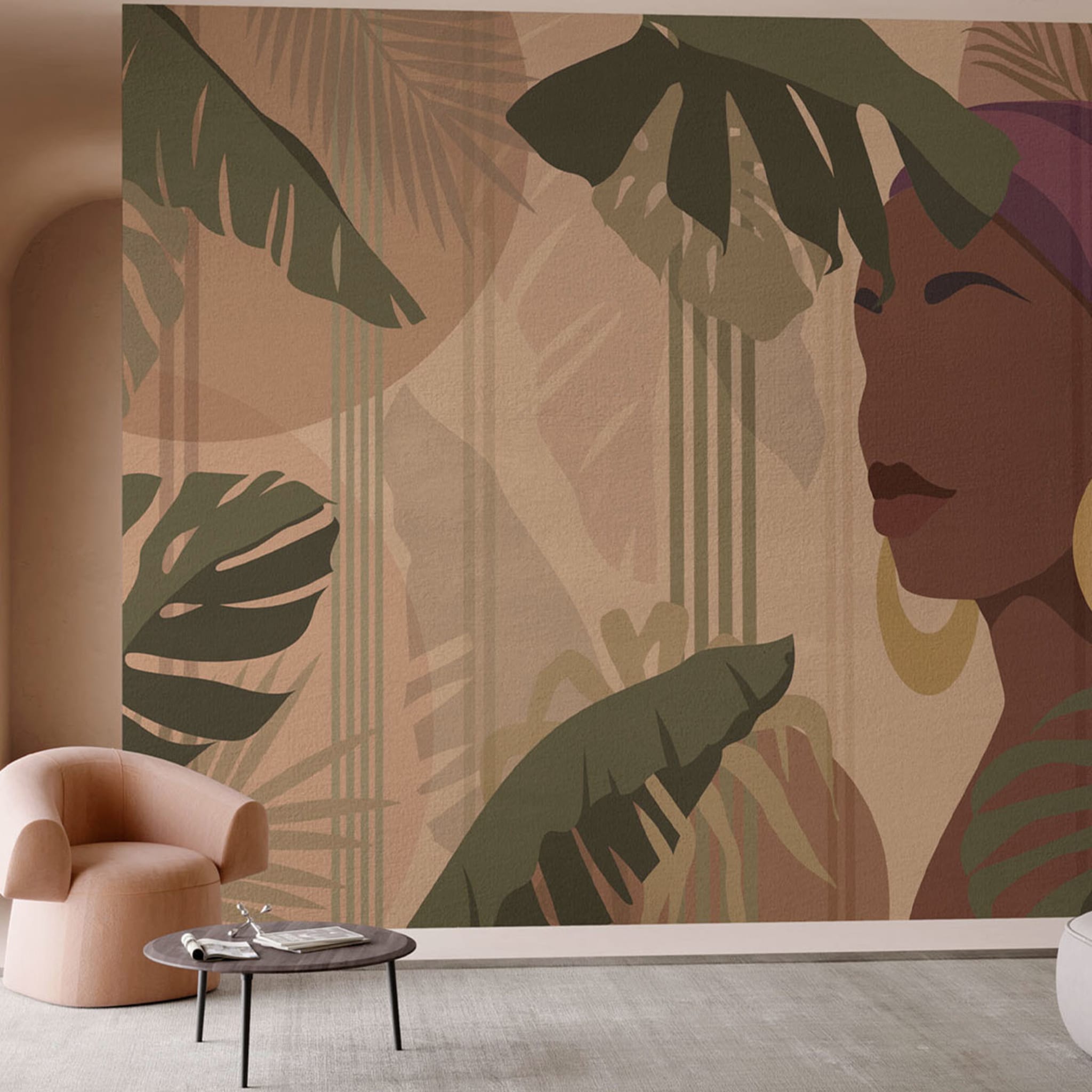 Ambra Beige Handcrafted Textured Wallpaper - Alternative view 1