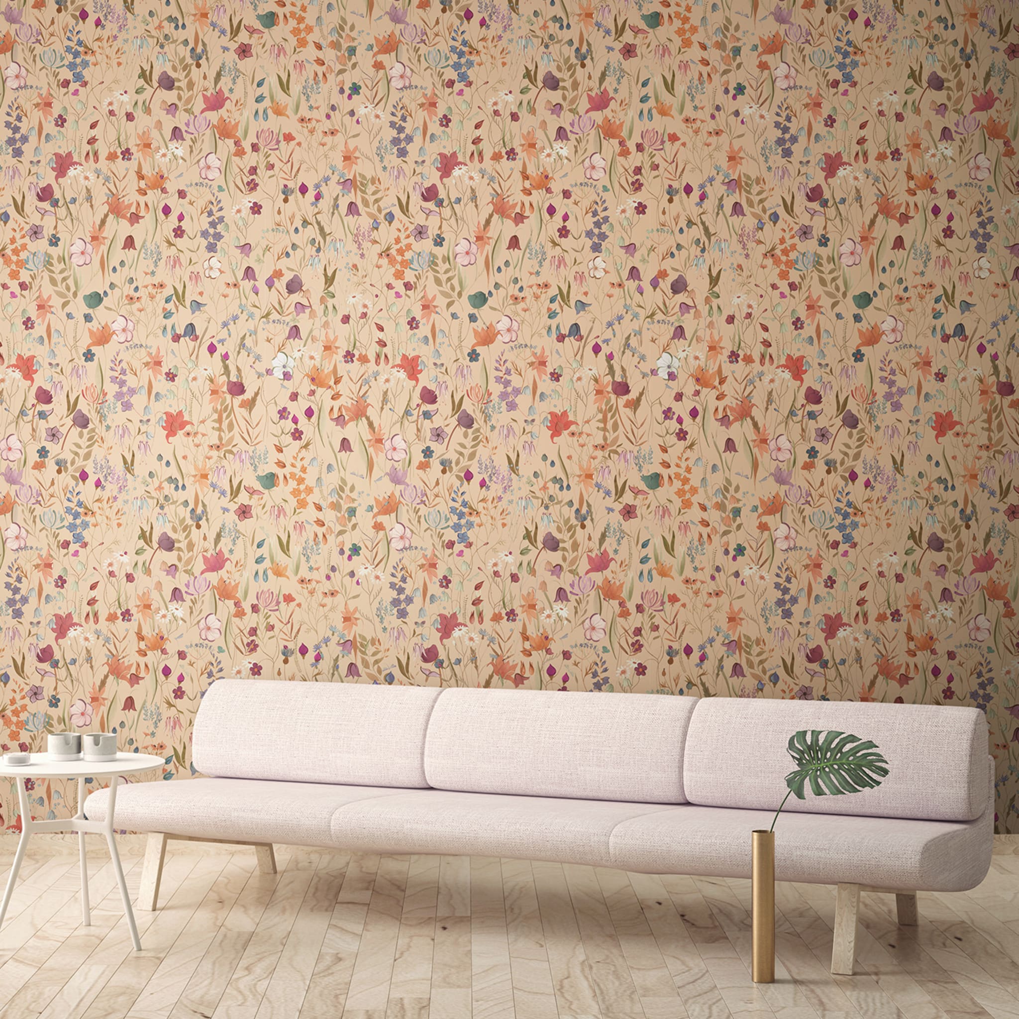 Flora Peach Campo Fiorito Polychrome Wallpaper - Alternative view 1