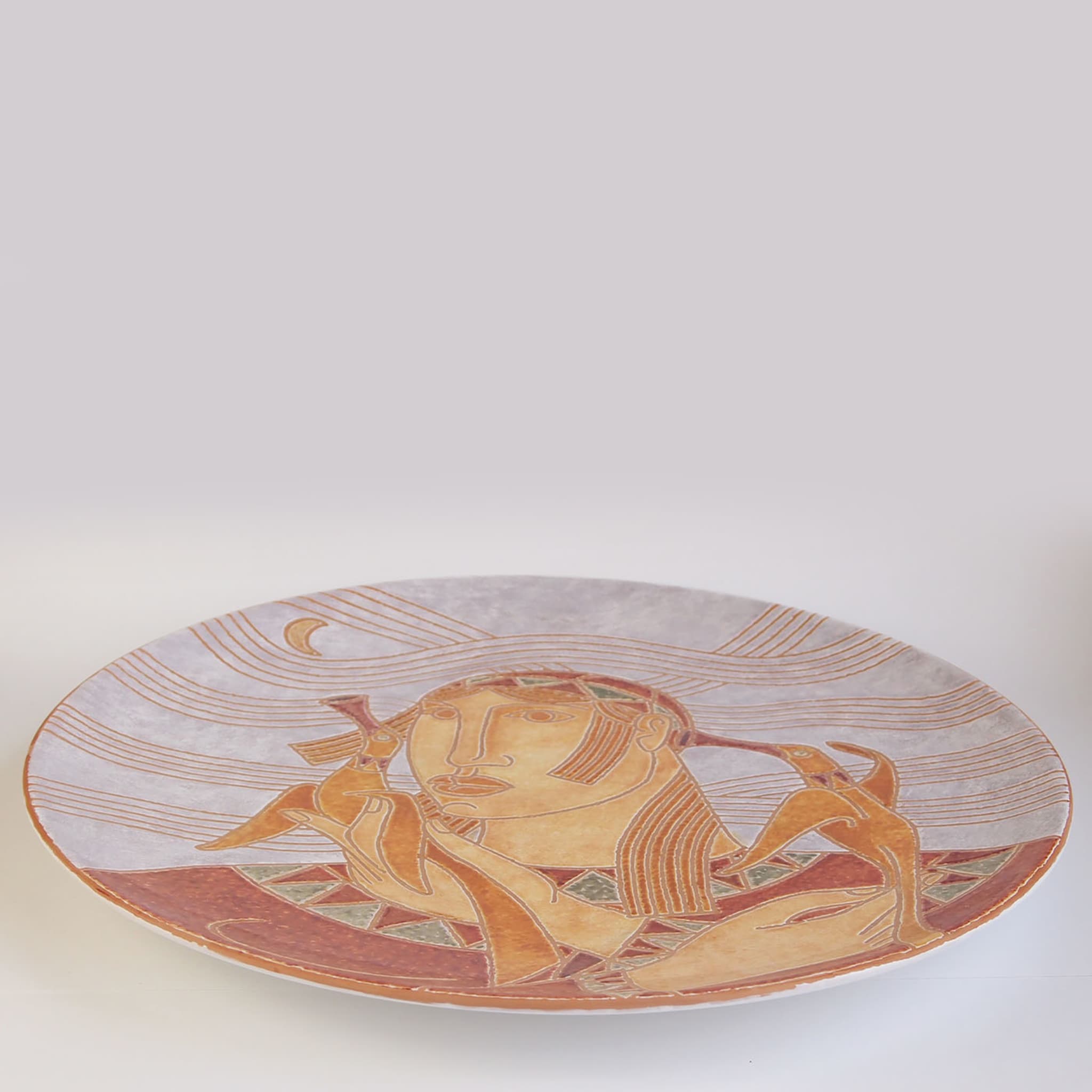 Woman with Birds Patterned Wall Plate - Alternative view 2