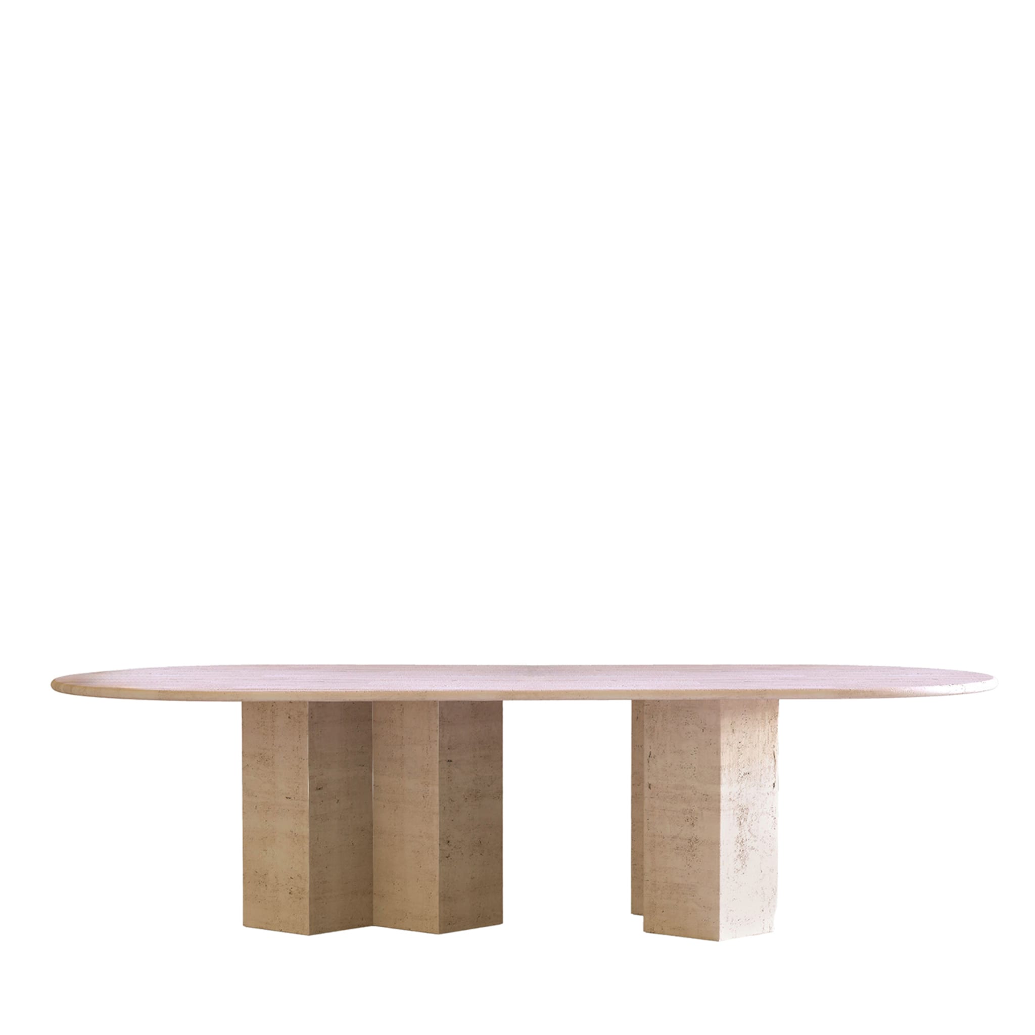 City Travertine Dining Table - Main view