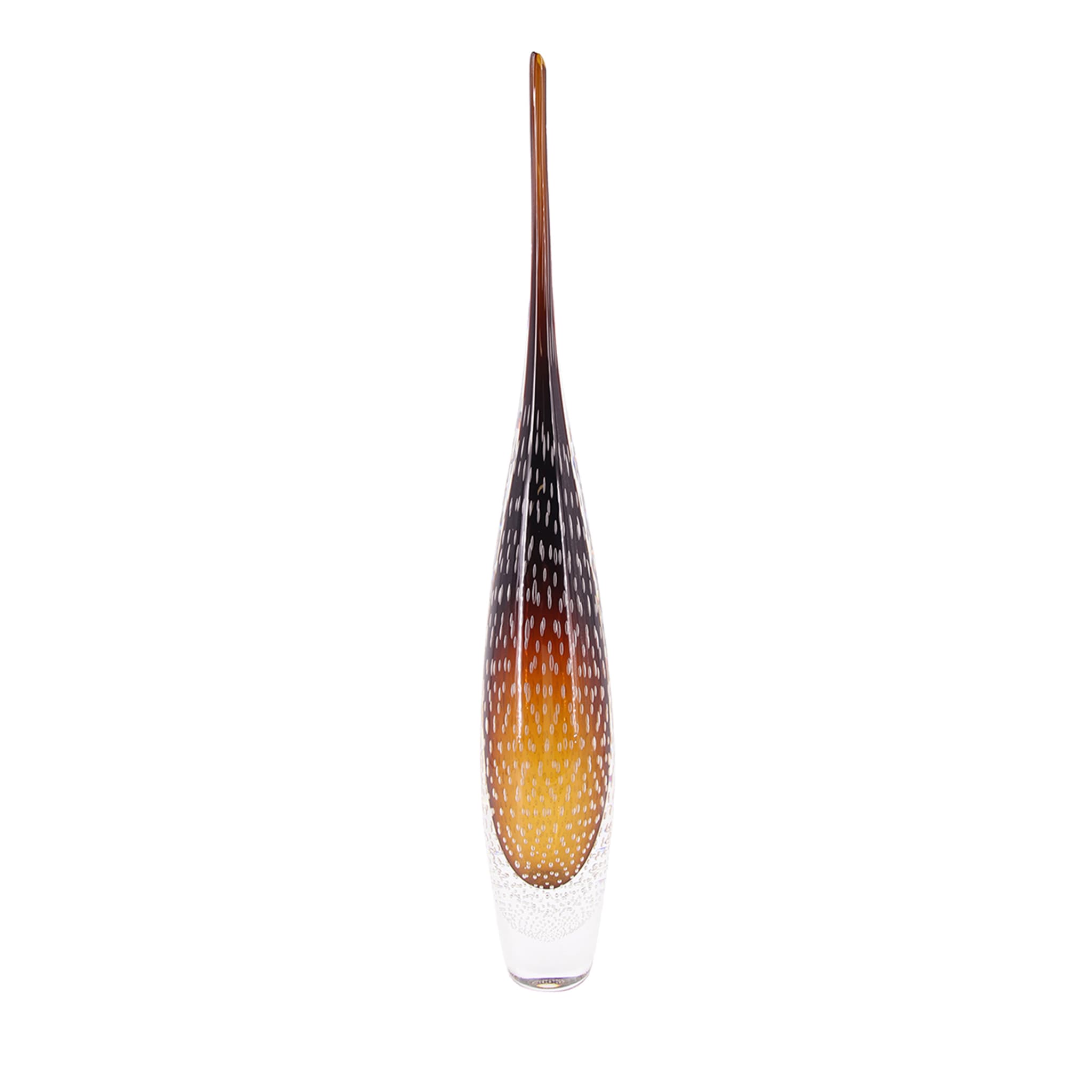 Goccia Tropfenförmige Bernstein &amp; Kristall Vase - Hauptansicht