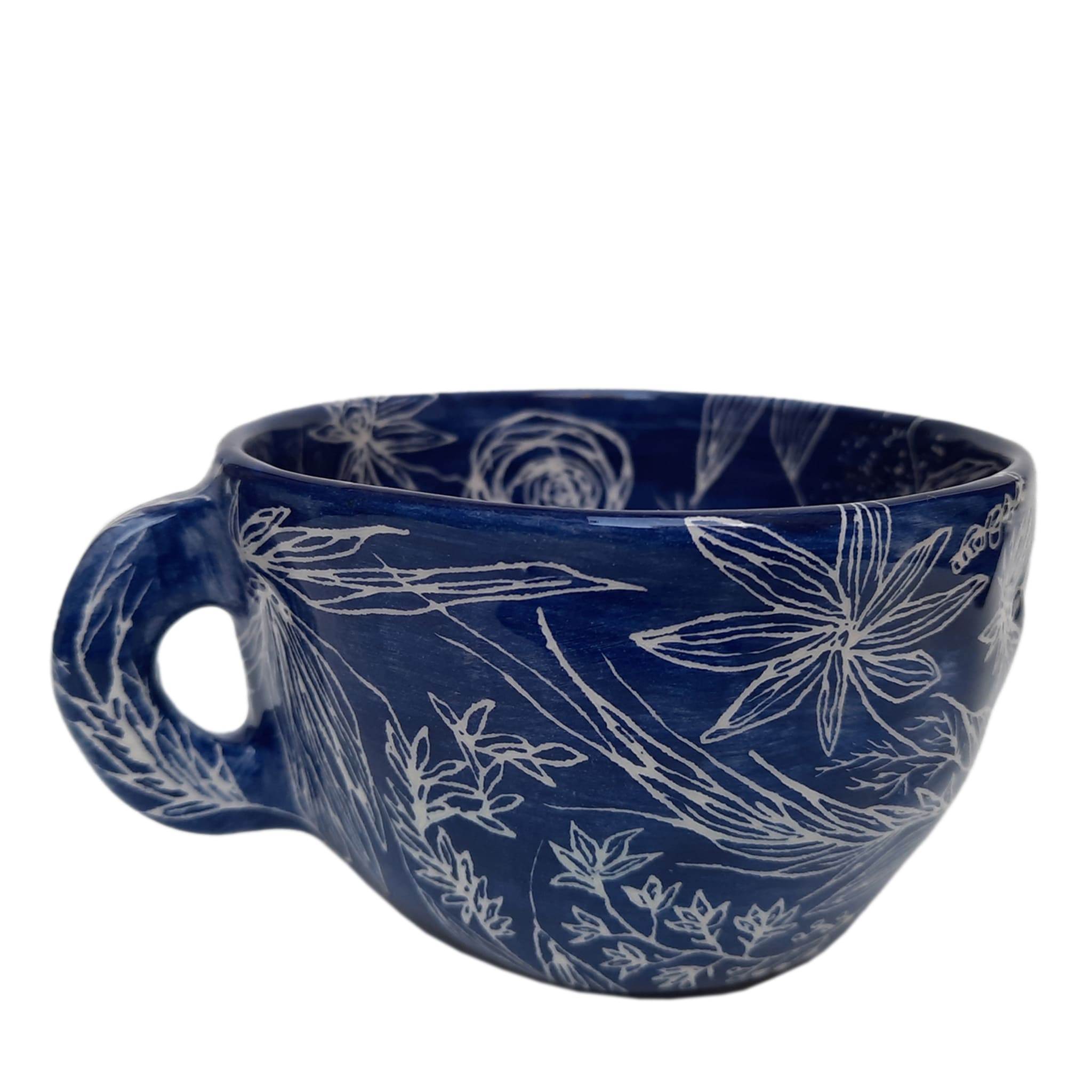 Taza de té Ricamo Floral Azul - Vista principal