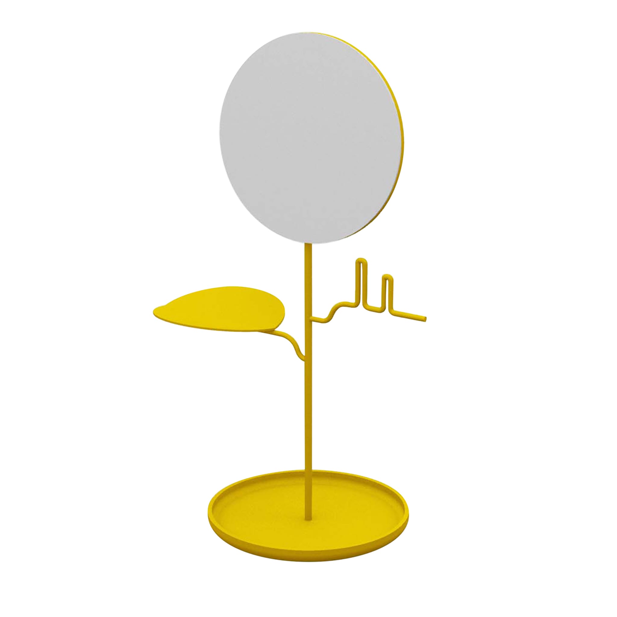 Custode Yellow Jewelry Stand with Mirror - Main view