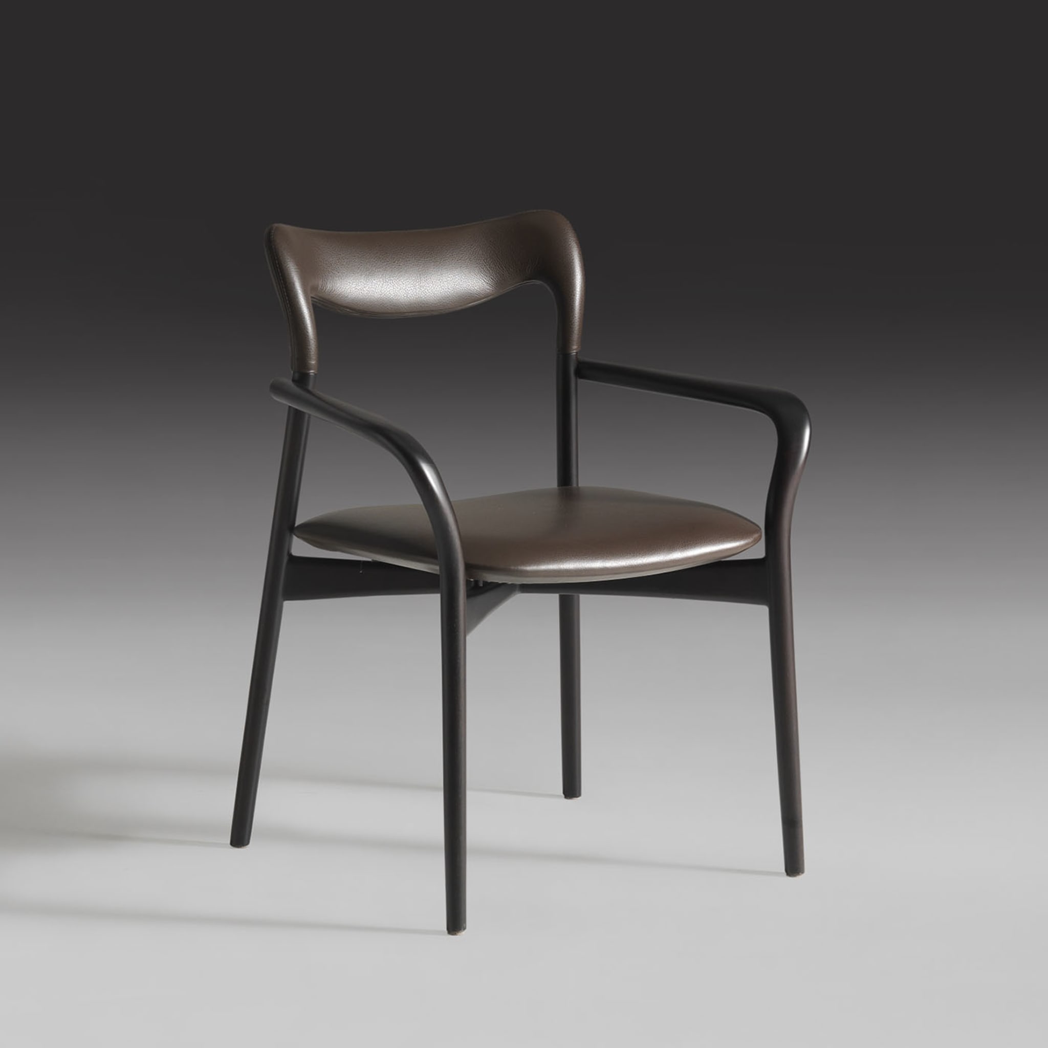 Achille Dark Leather Chair - Alternative view 4
