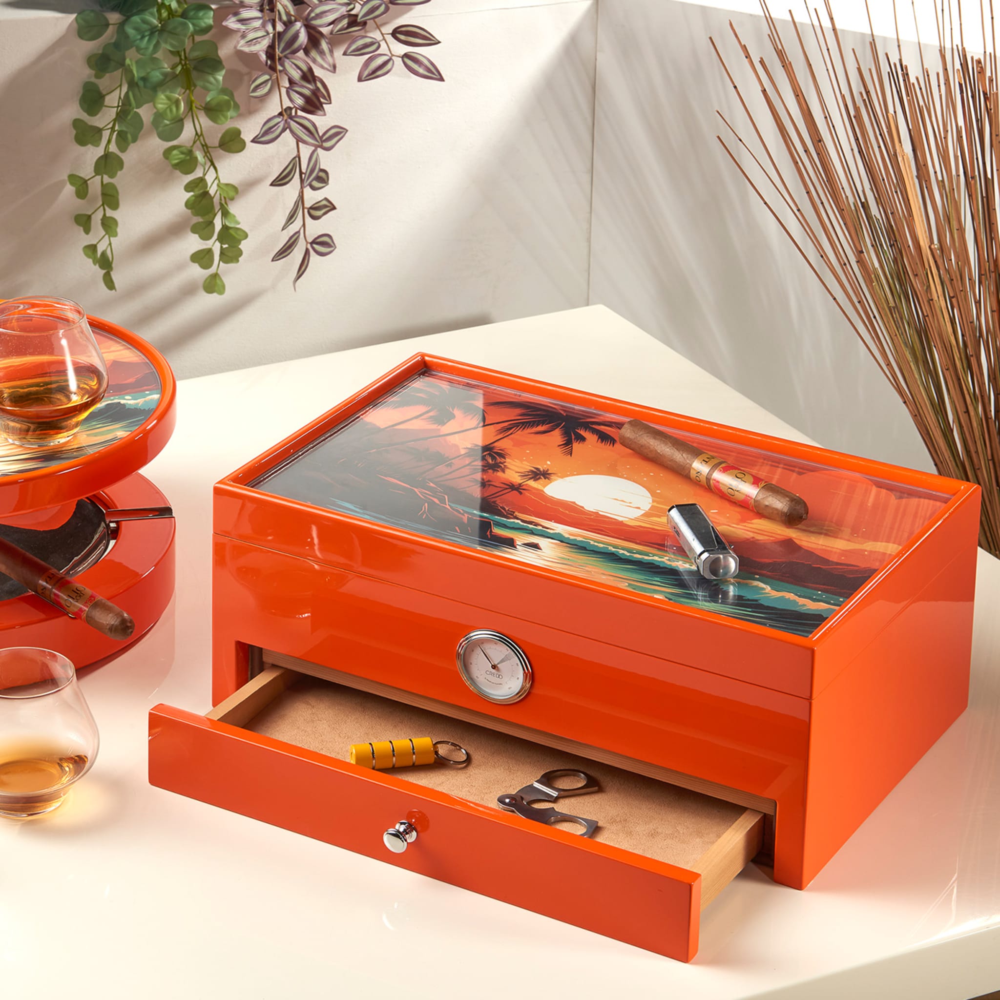 Carribean-inspired Orange Humidor (Special Club Edition)  - Alternative view 3