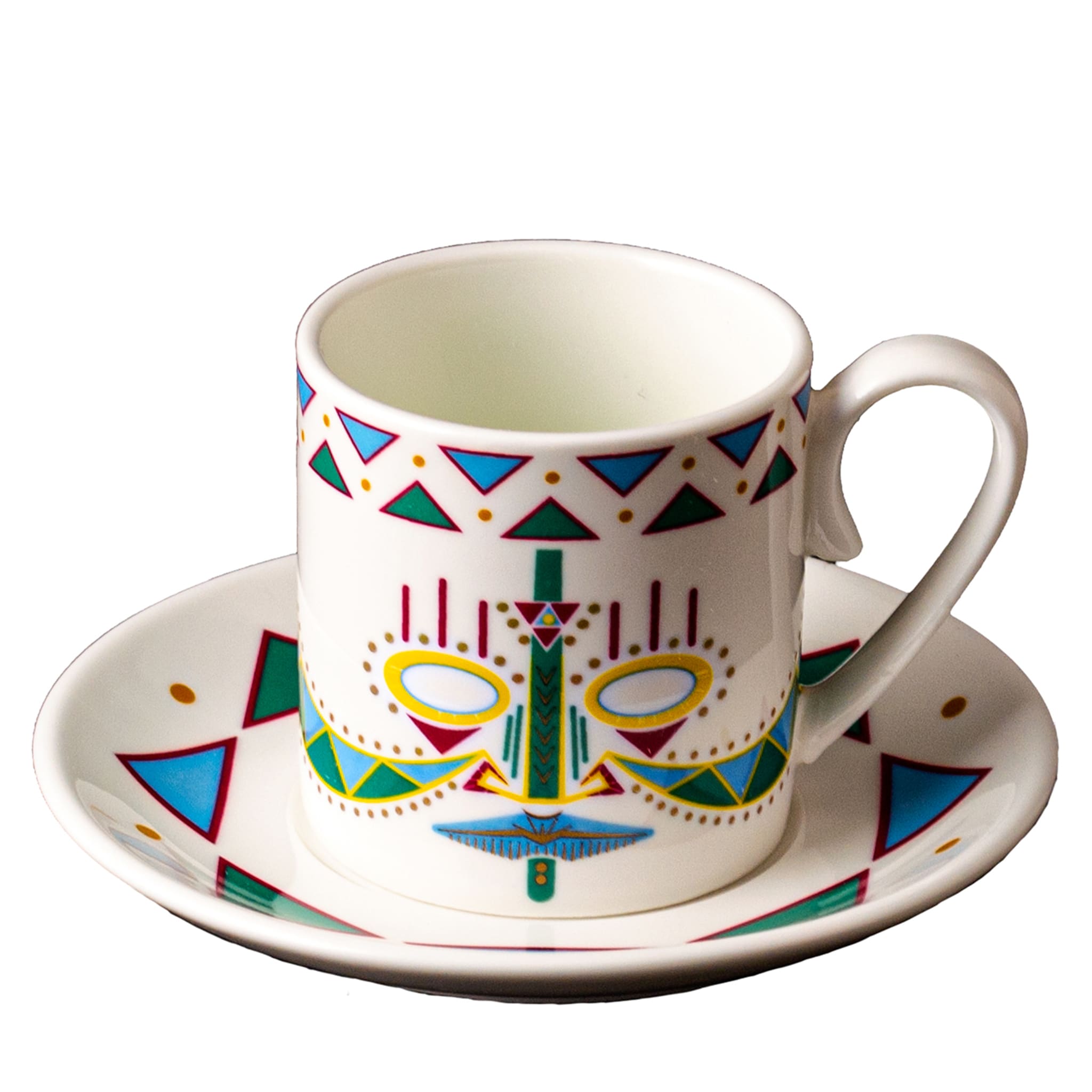 Ulundu Set of 6 Coffee Cups with Saucers - Main view