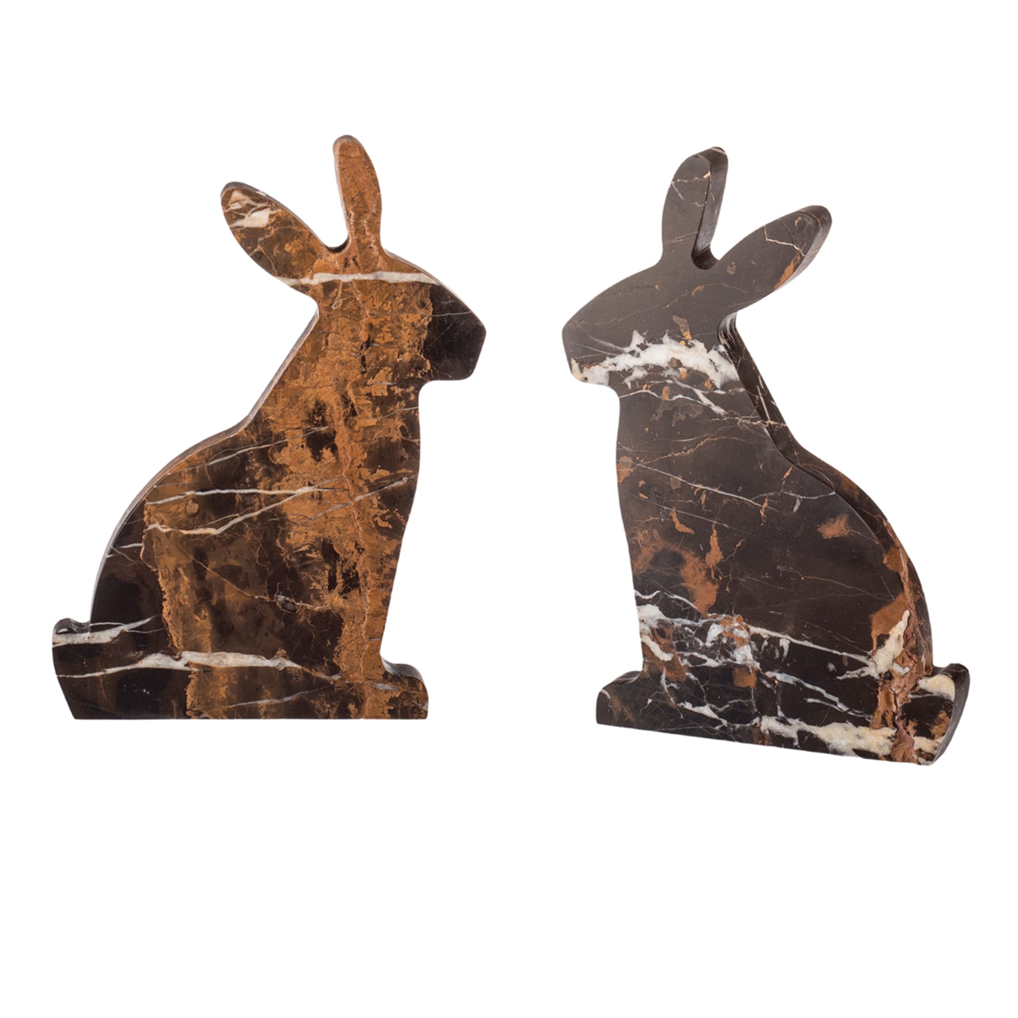 Bunny Set of 2 Black & Gold Bookends by Alessandra Grasso - Alternative view 3