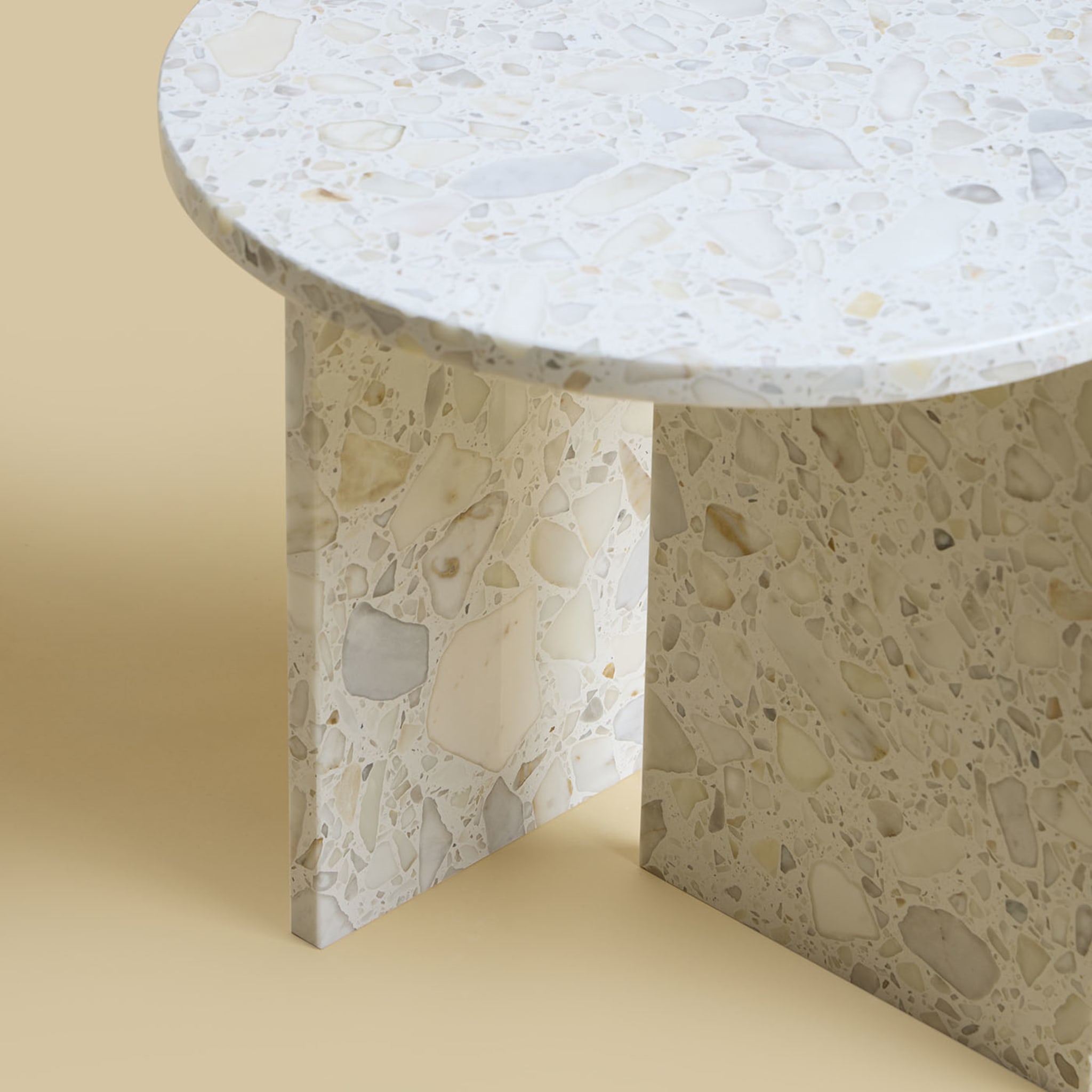 Kyushu Terrazzo Carrara Side Table - Alternative view 1