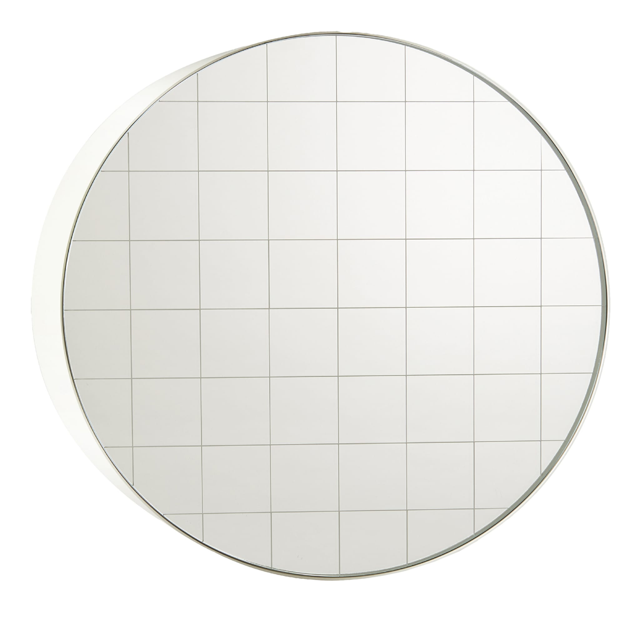 Centimetri White Round Mirror - Main view