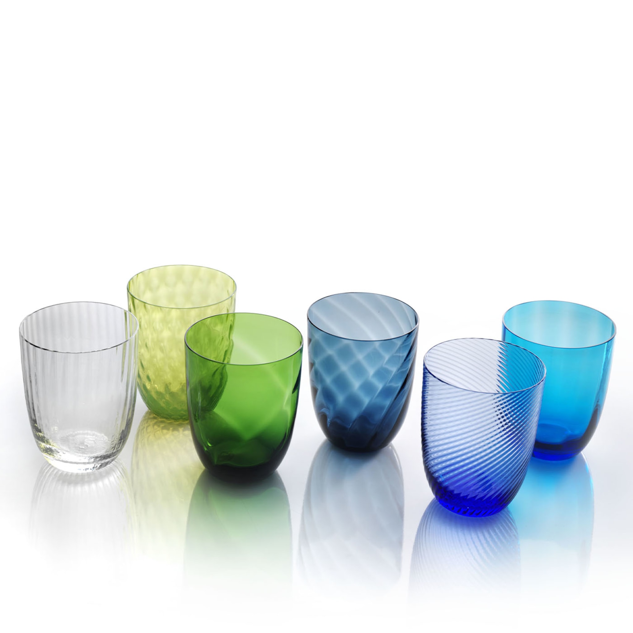 Idra Air-Force Blue Set of 6 Assorted Water Glasses - Alternative view 1