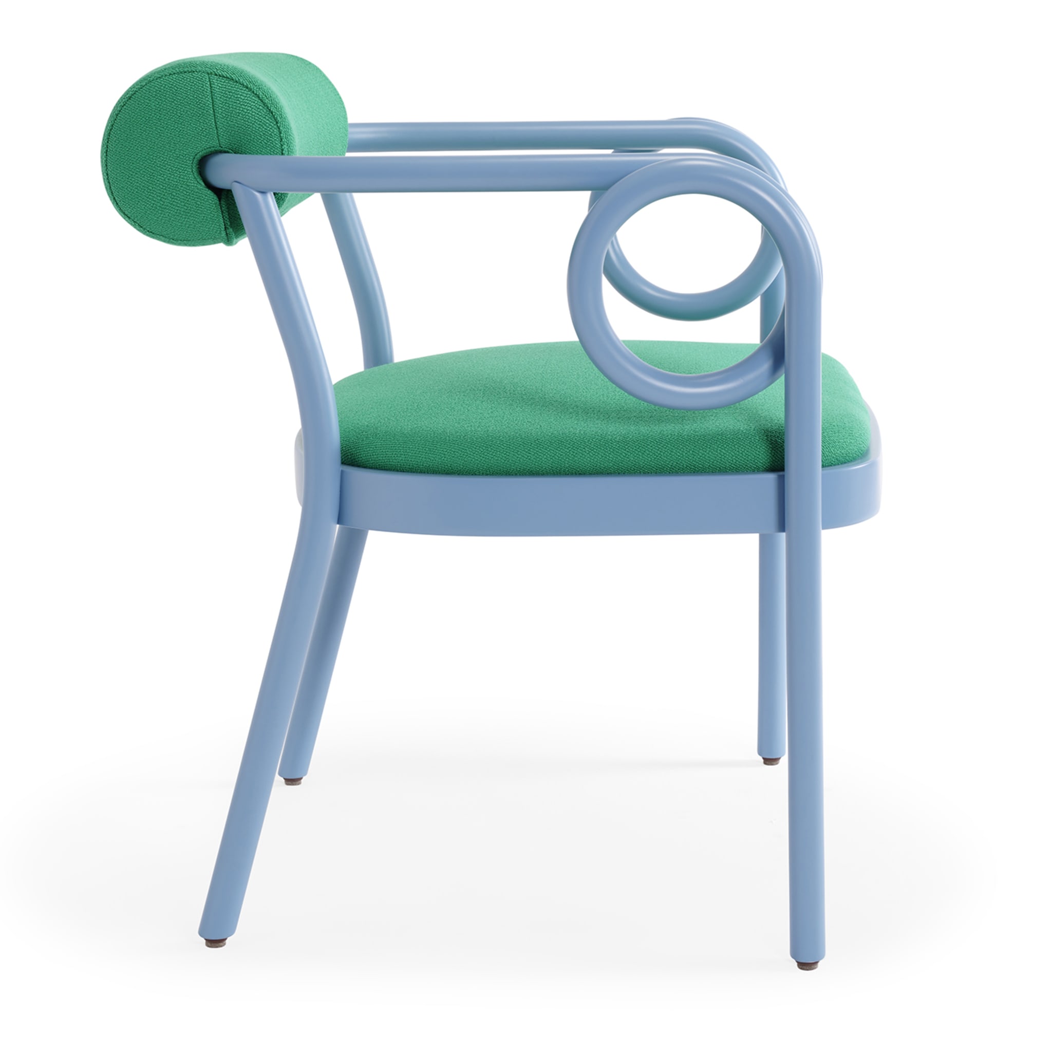 Loop Green & Light Blue Lounge Chair by India Mahdavi - Alternative view 2