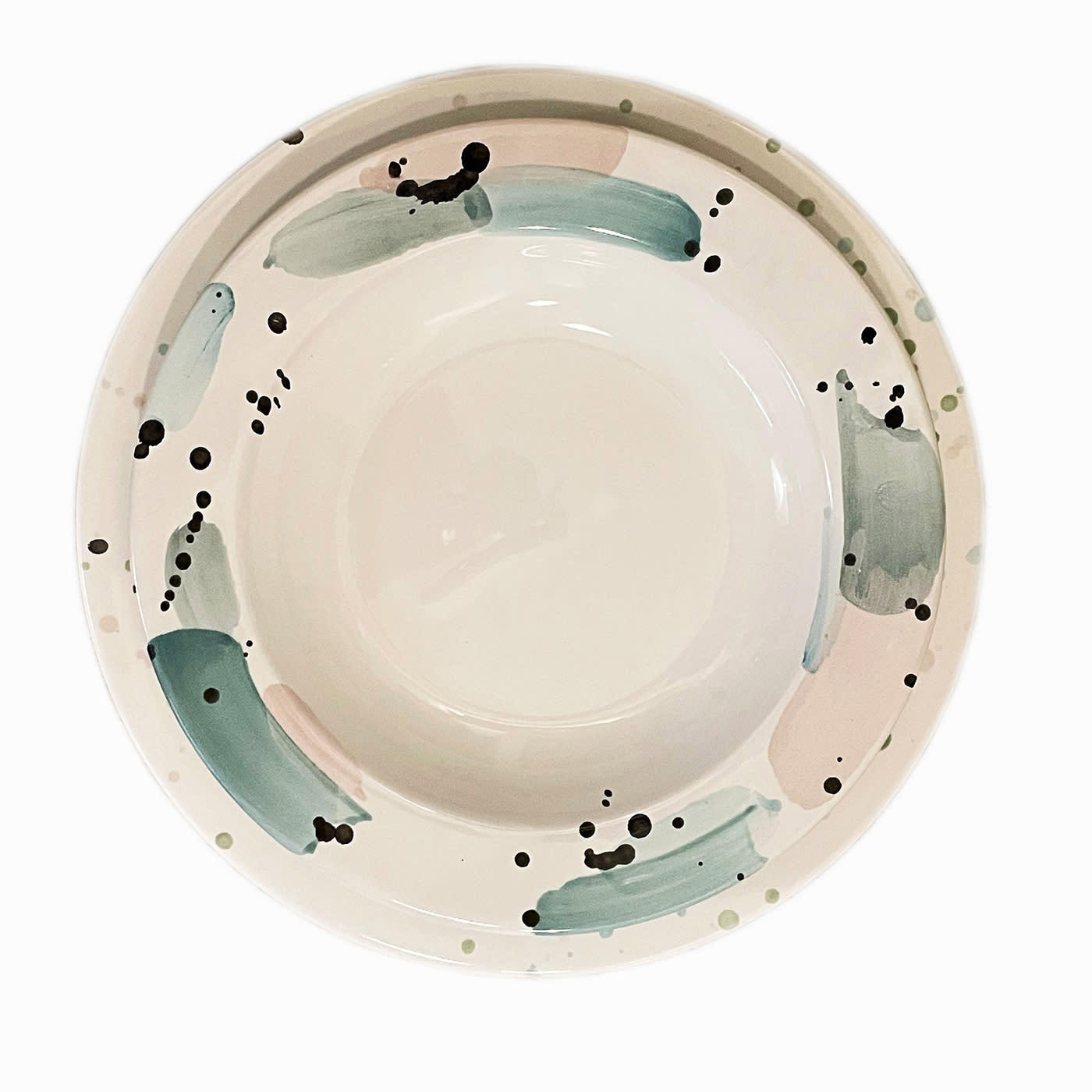 Astratto Pigeon-Blue & Pink Set of 2 Plates by Caterina Aquinardi - Materia Ceramica