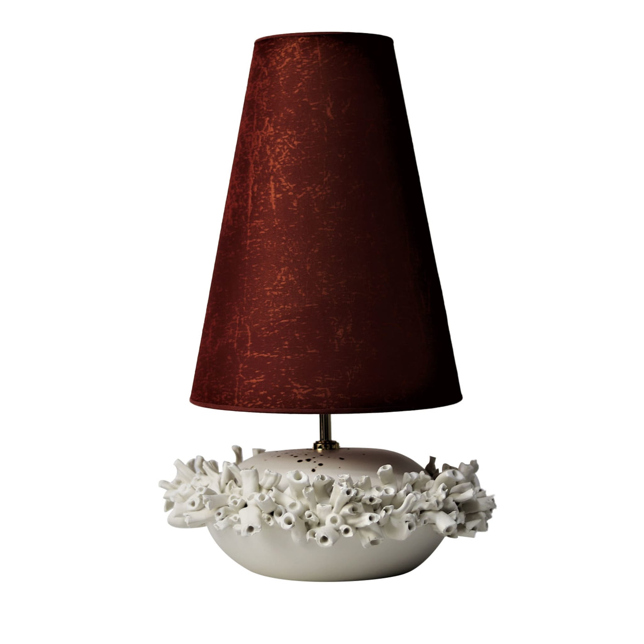 Lámpara de mesa Anemoni roja y blanca - Vista principal