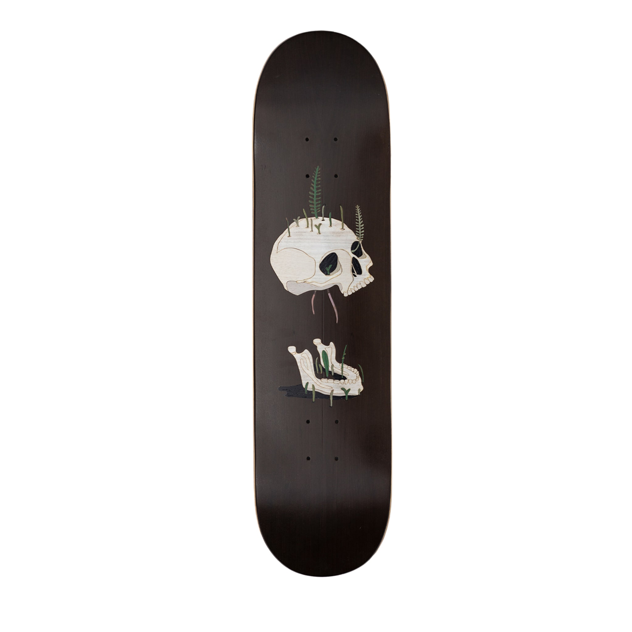 Old Skull Brown Decorative Skateboard - Main view