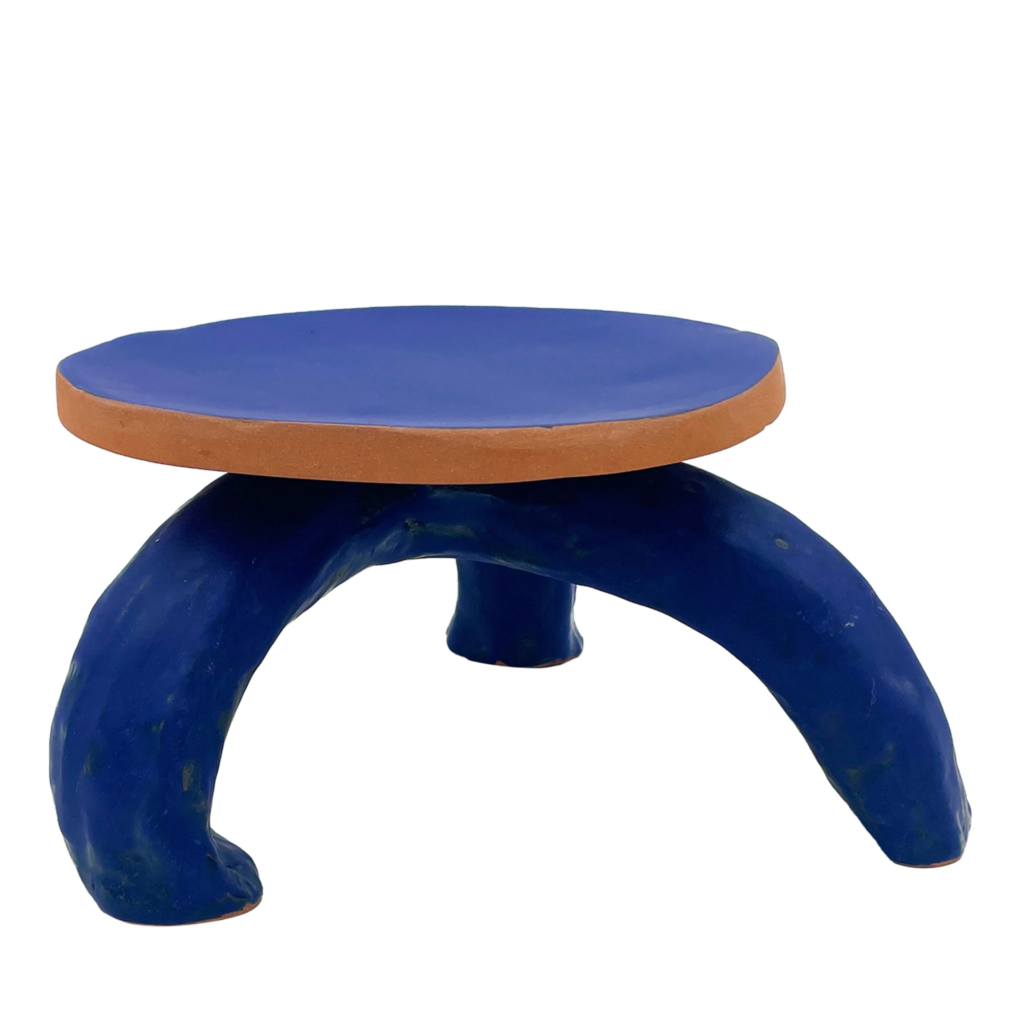 Fungo 3-legged Egyptian Blue and Matte Blue Cake Stand - Main view
