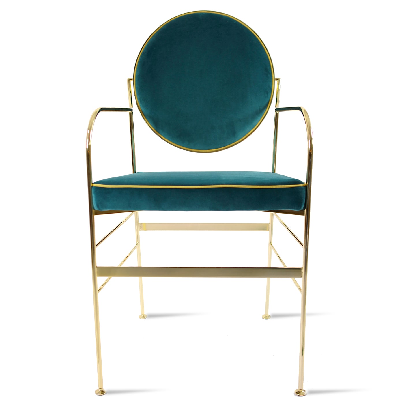 Luigina Gold and Peacock Blue Chair - Sotow