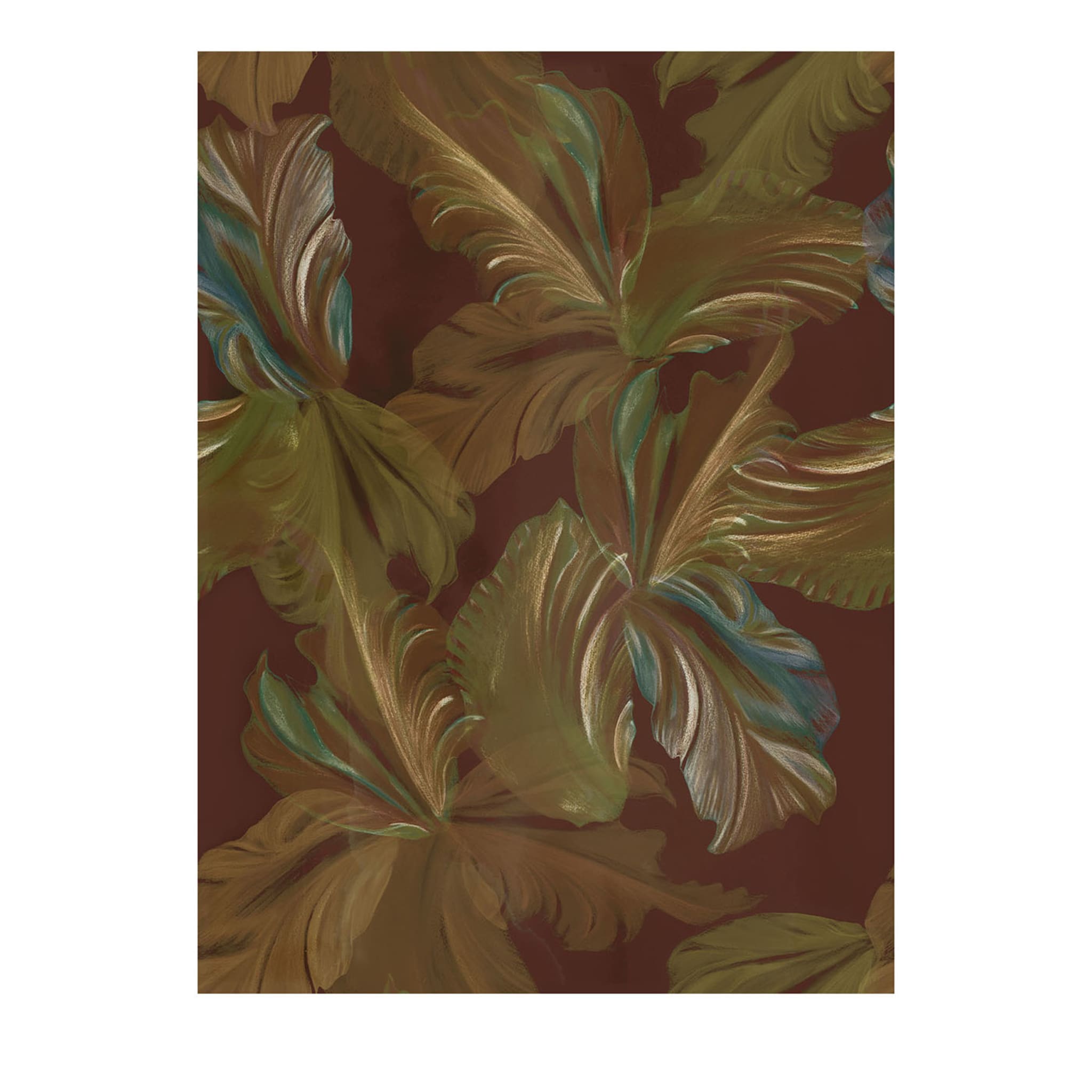 Papier peint Brown Soft Leaves Collection Camere - Vue principale