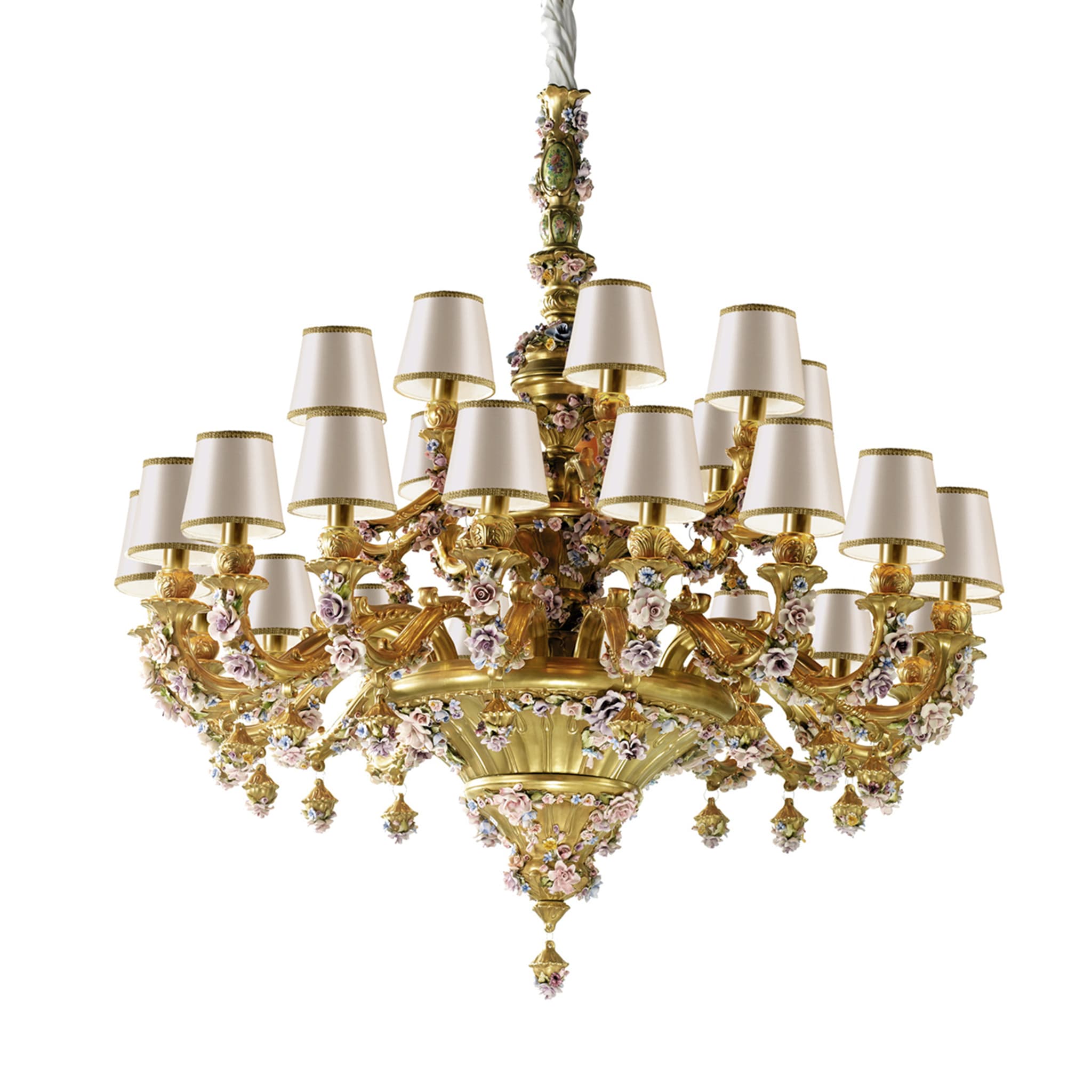 Flowery 27-Light Gold Chandelier - Main view